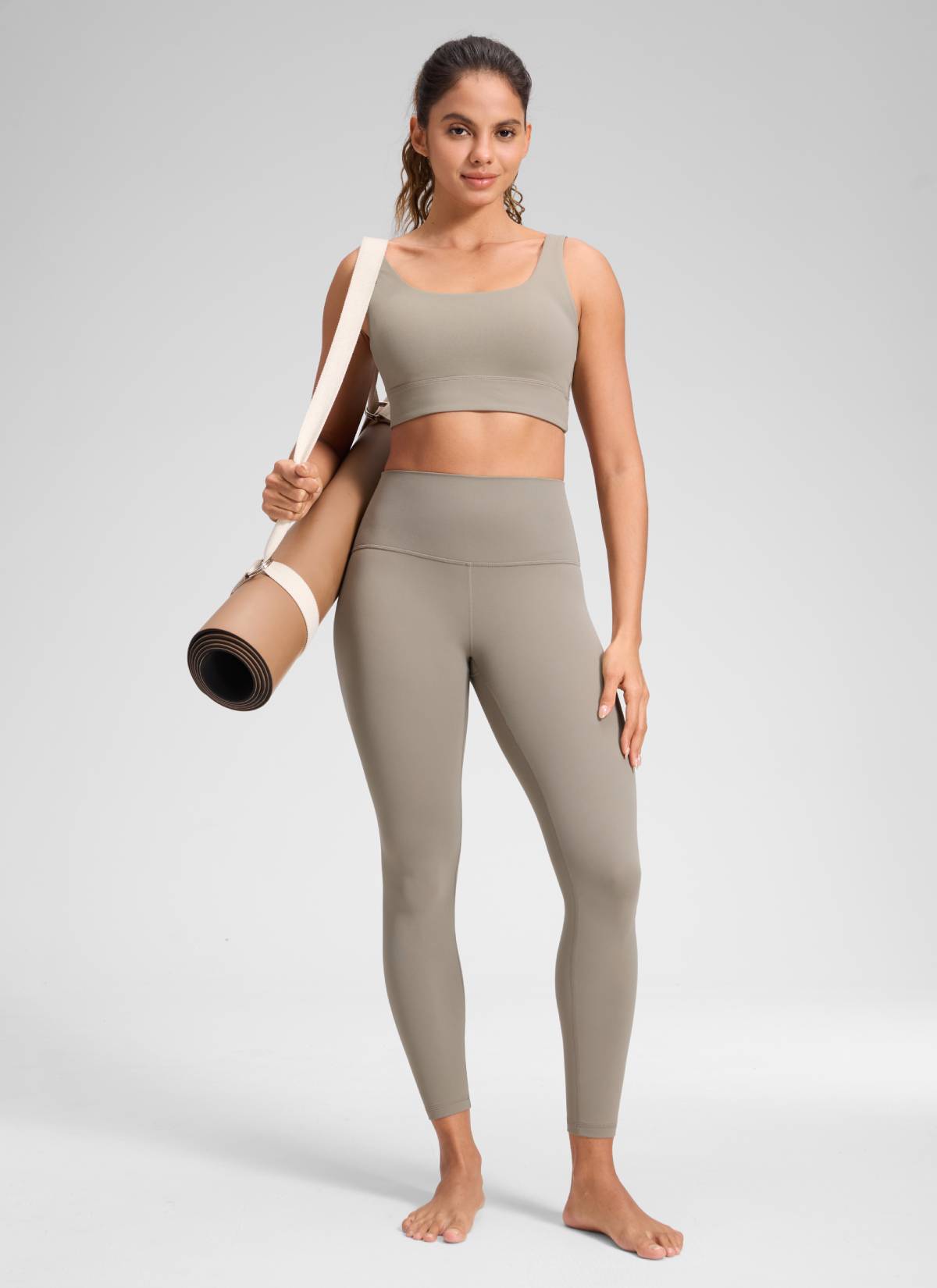CRZ YOGA Butterluxe Leggings de Yoga de Tiro alto para Mujer Gris Ceniza Cálido