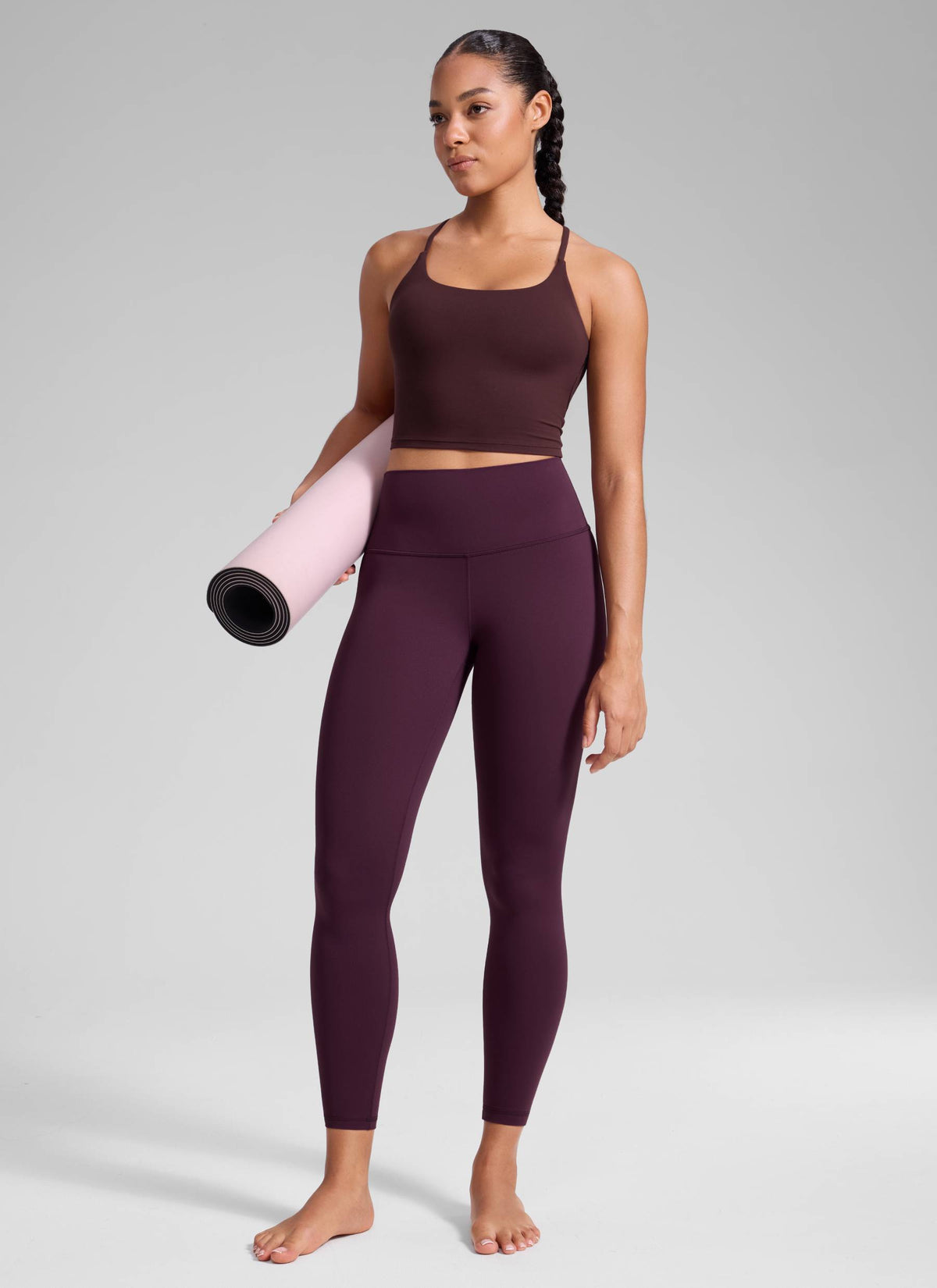 CRZ YOGA Butterluxe Leggings de Yoga de Tiro alto para Mujer Deep Purple @model_info:Fiona