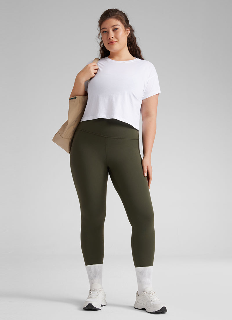 CRZ YOGA Butterluxe Leggings de Yoga de Tiro alto para Mujer Verde Oliva