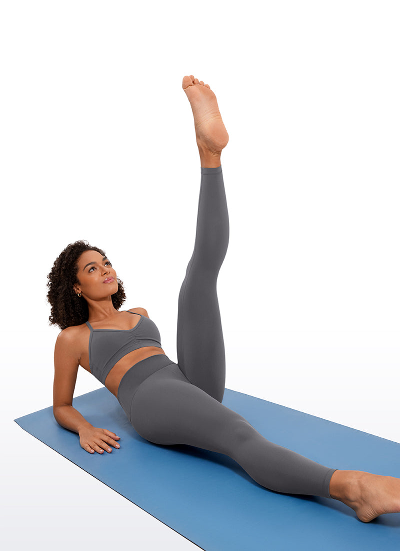 CRZ YOGA Butterluxe Leggings de Yoga de Tiro alto para Mujer Carbono oscuro