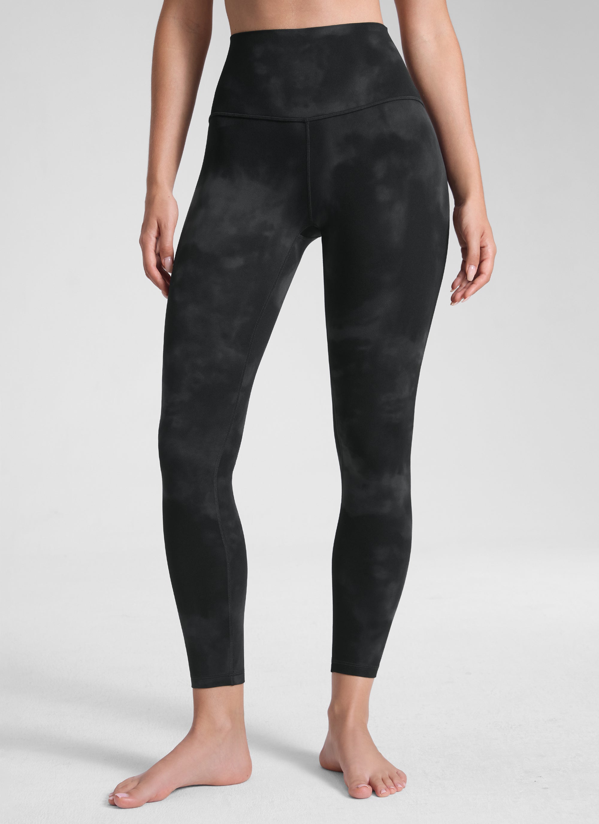 CRZ YOGA Butterluxe Leggings de Yoga de Tiro alto para Mujer Flores De Tinte Negro