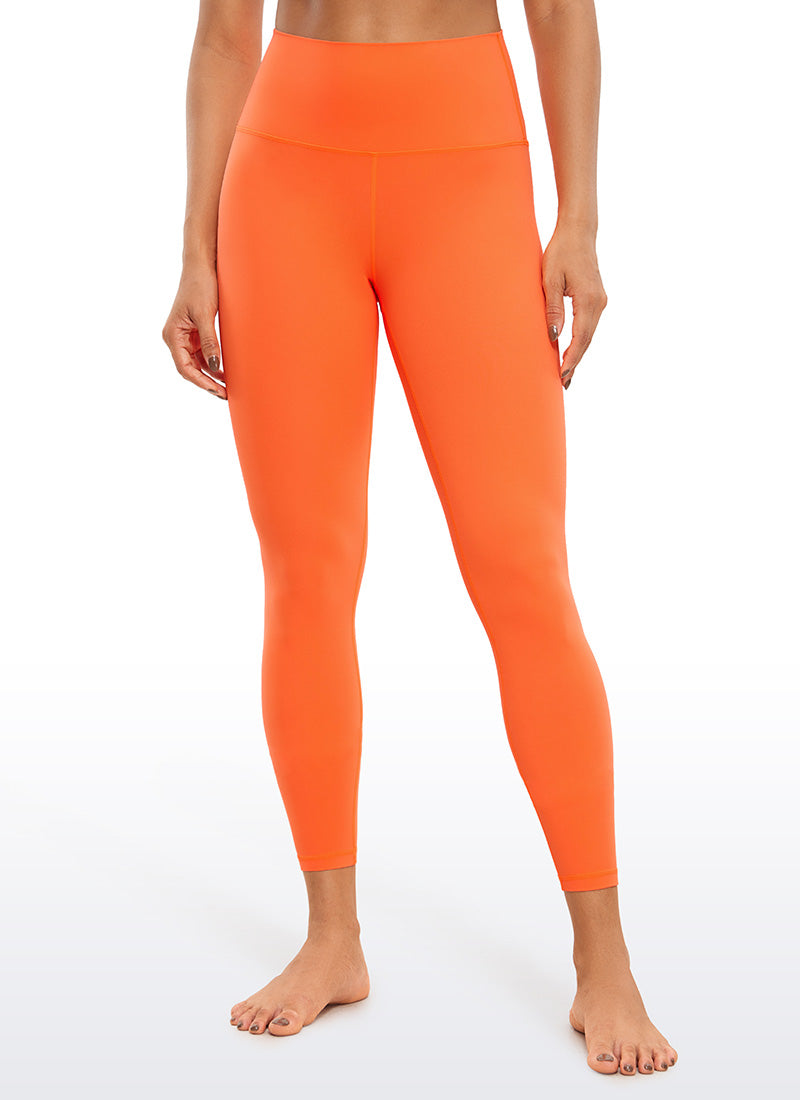 CRZ YOGA Butterluxe Leggings de Yoga de Tiro alto para Mujer Naranja Neón