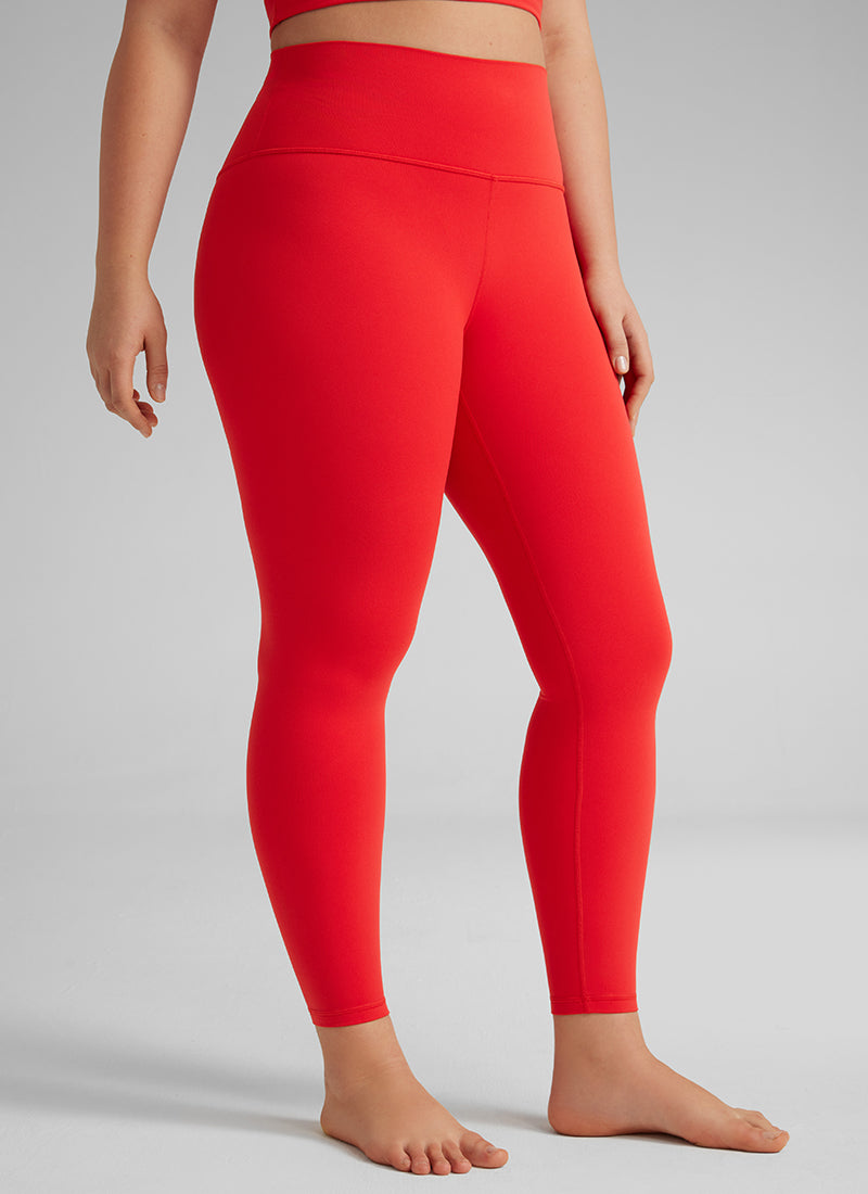 CRZ YOGA Butterluxe Leggings de Yoga de Tiro alto para Mujer Rojo Profundo