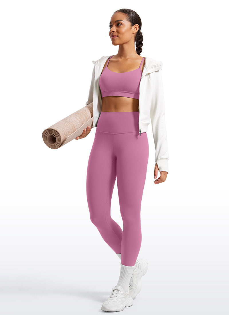 CRZ YOGA Butterluxe Leggings de Yoga de Tiro alto para Mujer Polvo de Terciopelo