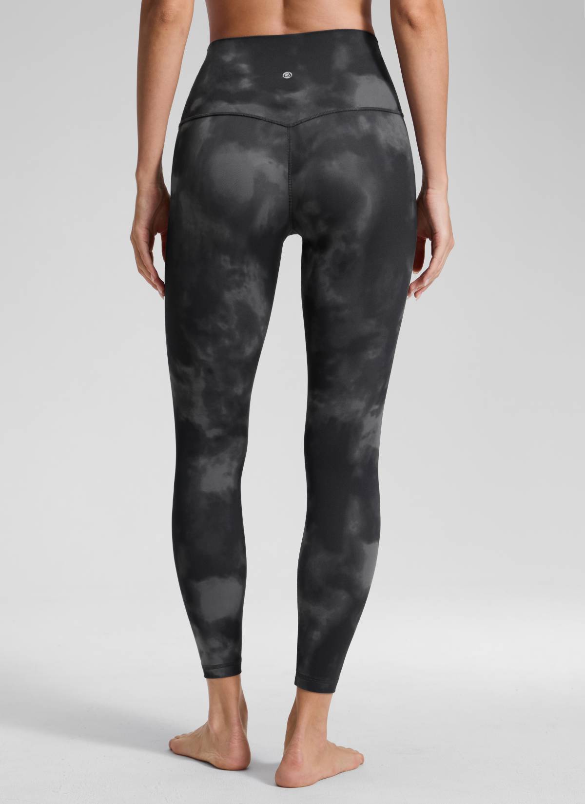 CRZ YOGA Butterluxe Leggings de Yoga de Tiro alto para Mujer Flores Grises Tie Dye