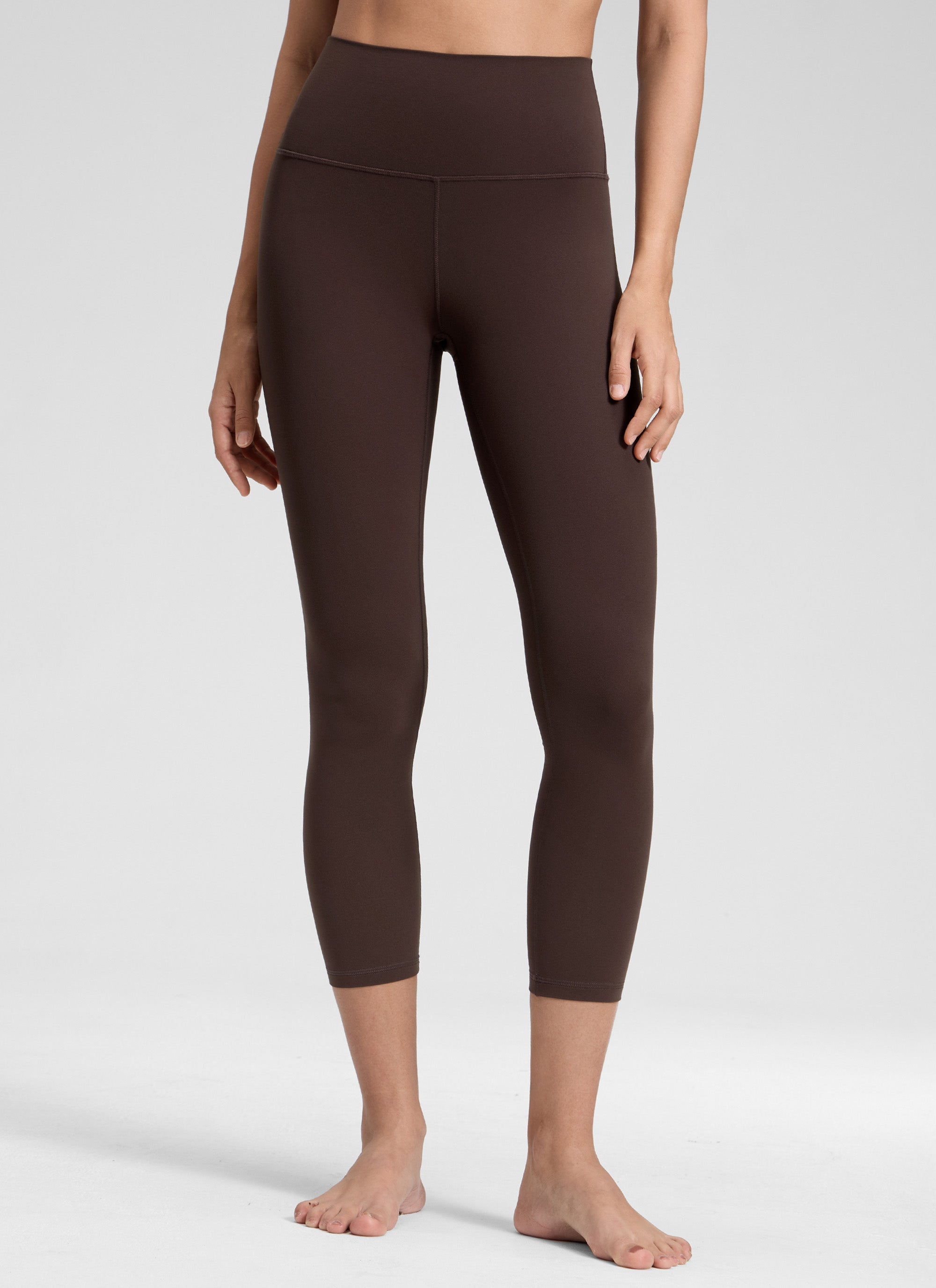 CRZ YOGA Butterluxe Leggings de Tiro Alto de 23 Pulgadas para Mujer Marrón Fudge Caliente