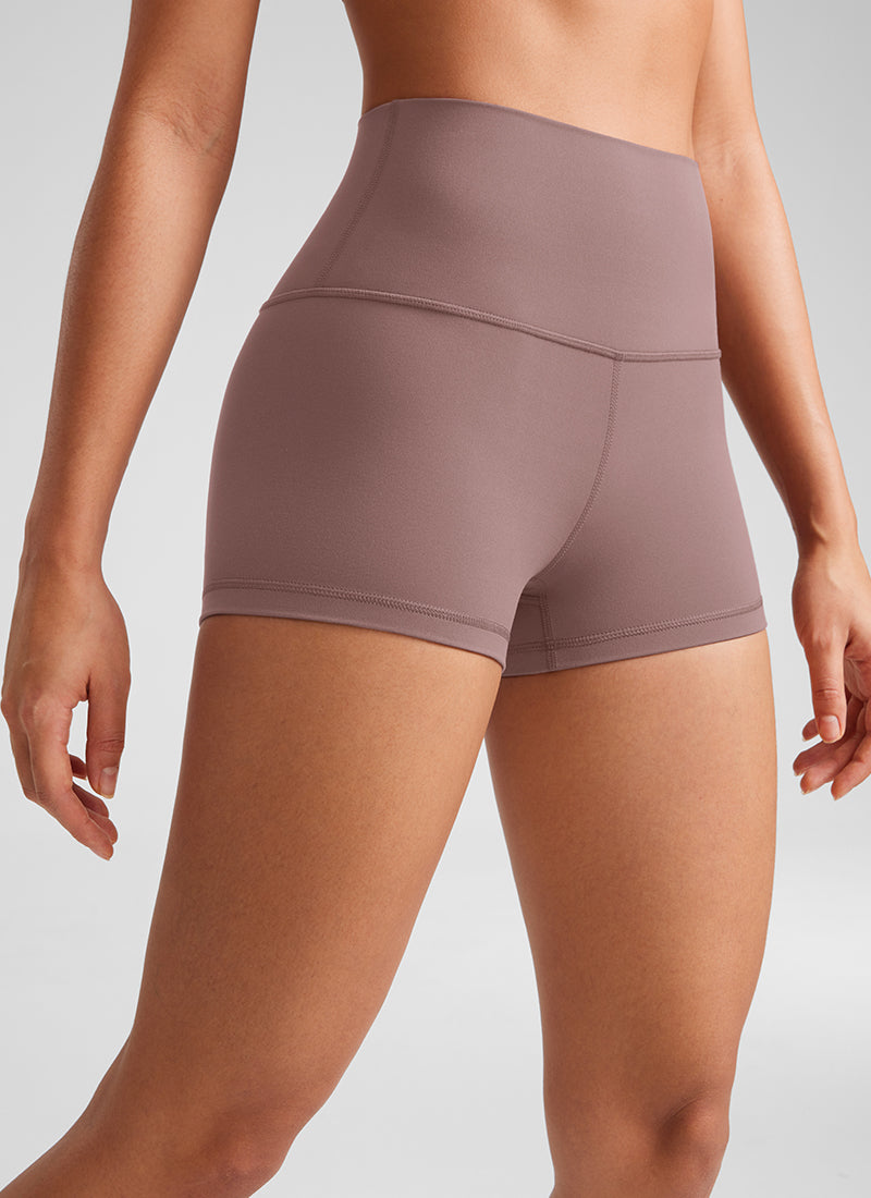 CRZ YOGA Butterluxe Leggings Cortos de Tiro Alto de 2.5 Pulgadas para Mujer Color de malva