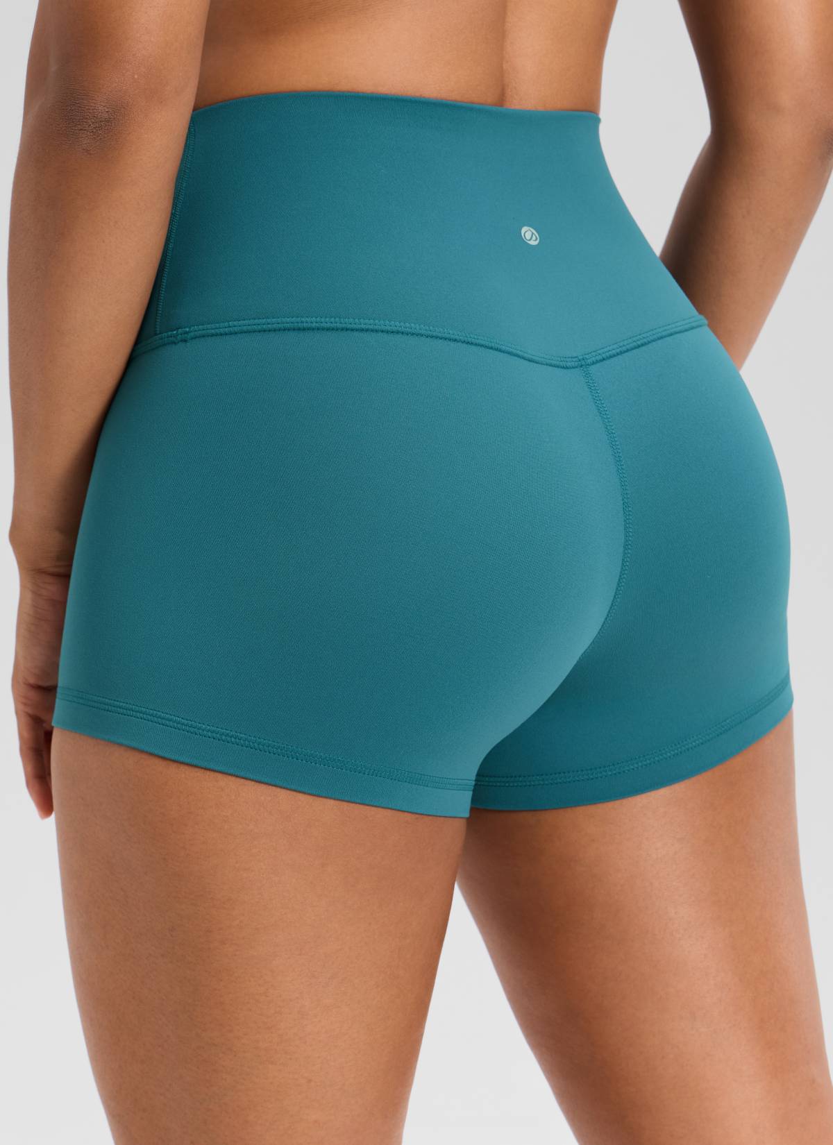 CRZ YOGA Butterluxe Leggings Cortos de Tiro Alto de 2.5 Pulgadas para Mujer Jade Verde