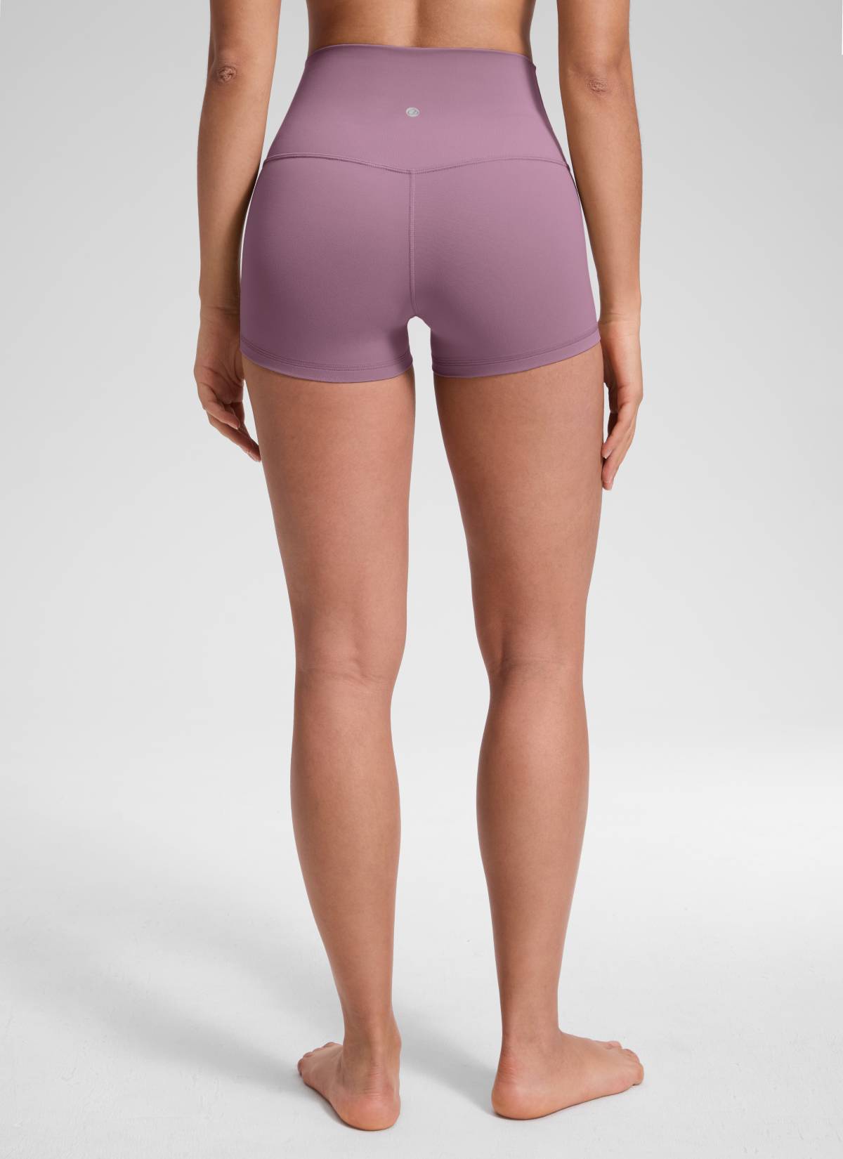 CRZ YOGA Butterluxe Leggings Cortos de Tiro Alto de 2.5 Pulgadas para Mujer Lavanda claro