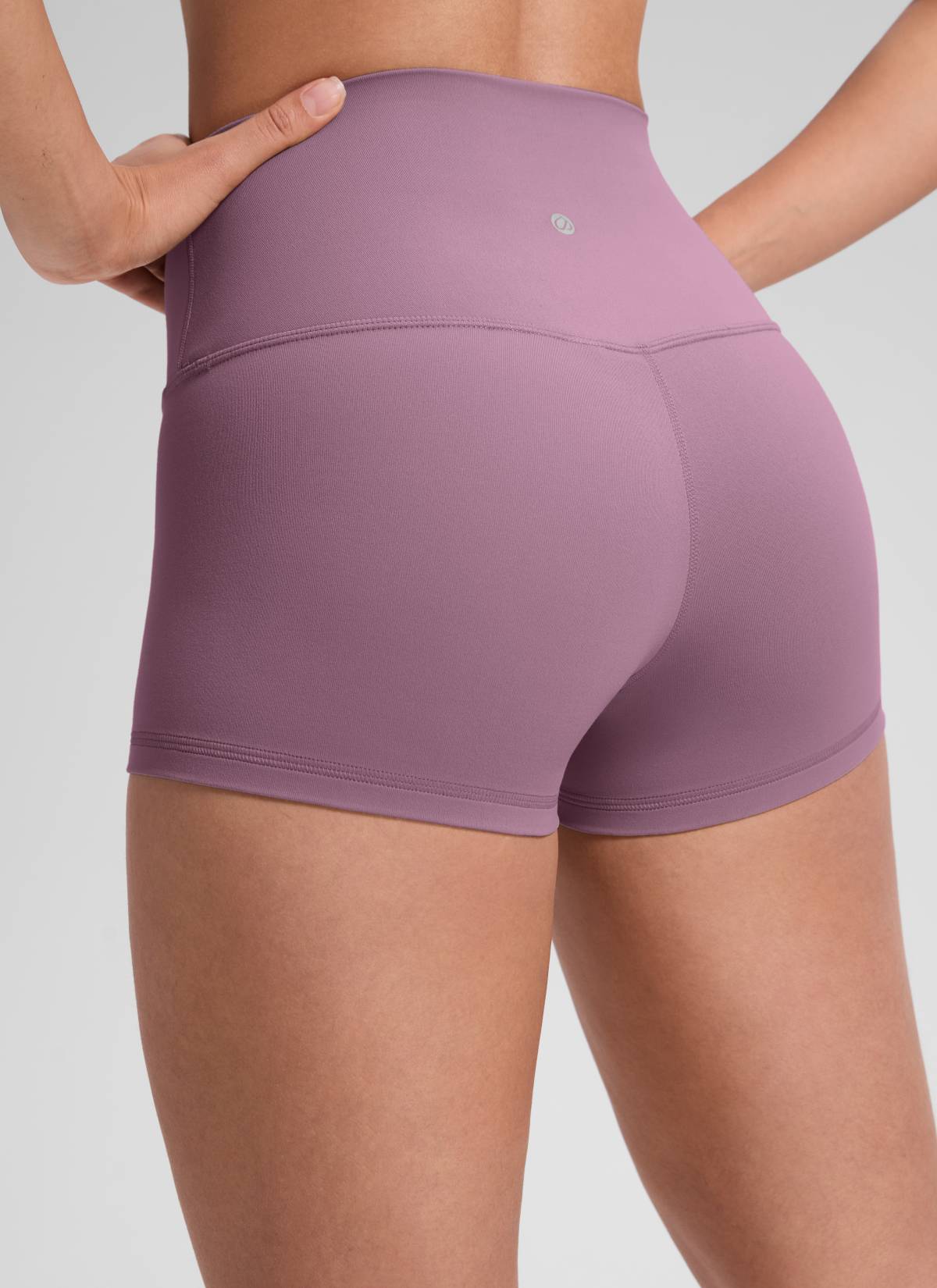 CRZ YOGA Butterluxe Leggings Cortos de Tiro Alto de 2.5 Pulgadas para Mujer Lavanda claro