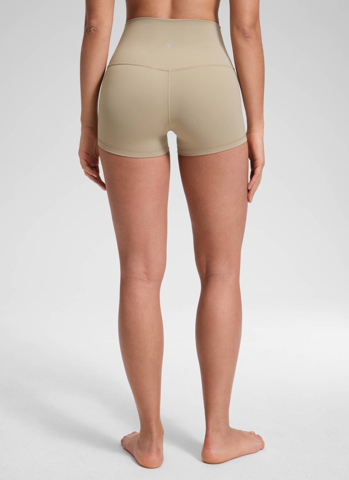 CRZ YOGA Butterluxe Leggings Cortos de Tiro Alto de 2.5 Pulgadas para Mujer Roble