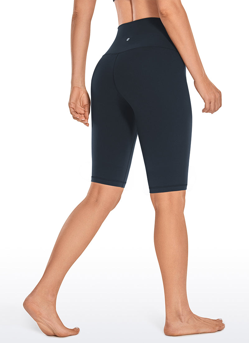 CRZ YOGA Mujeres Biker Shorts Yoga Alta Cintura Butterluxe de 10 pulg. True Navy