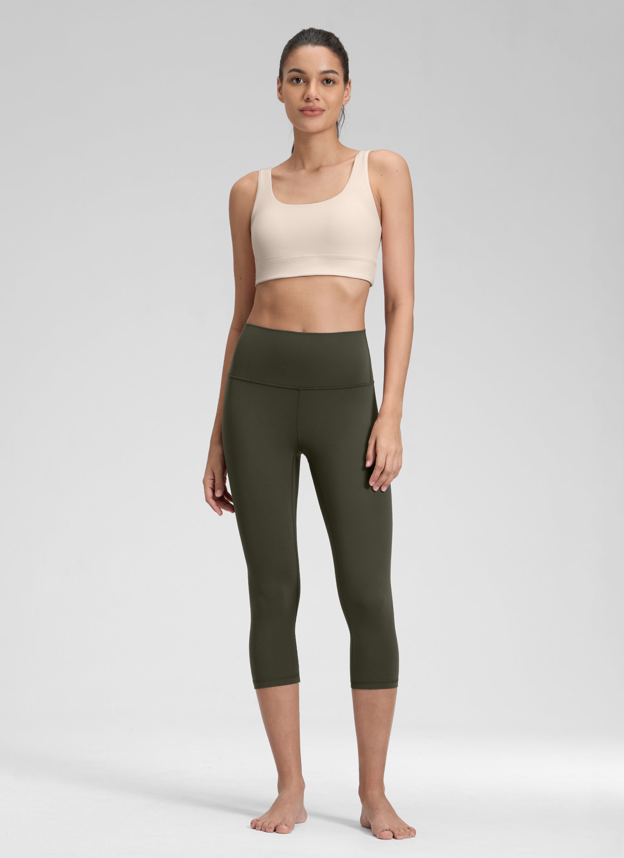 CRZ YOGA Butterluxe Leggings de Yoga de Tiro Alto para Mujer Verde Oliva