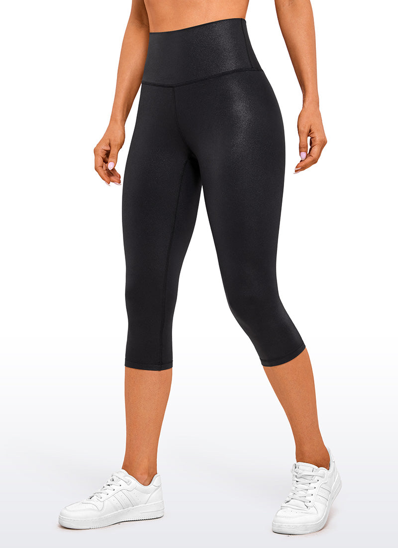 CRZ YOGA Butterluxe Leggings de Yoga de Tiro Alto para Mujer Cuero clásico negro