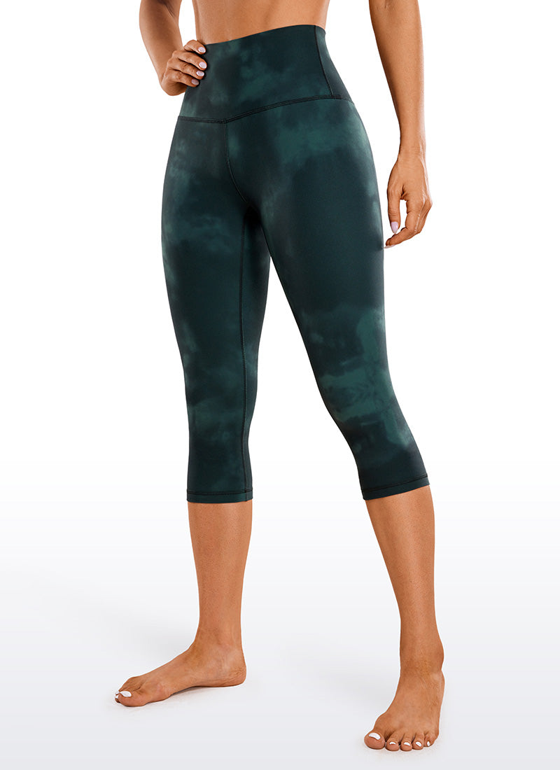 CRZ YOGA Butterluxe Leggings de Yoga de Tiro Alto para Mujer Flores de teñido anudado verde esmeralda