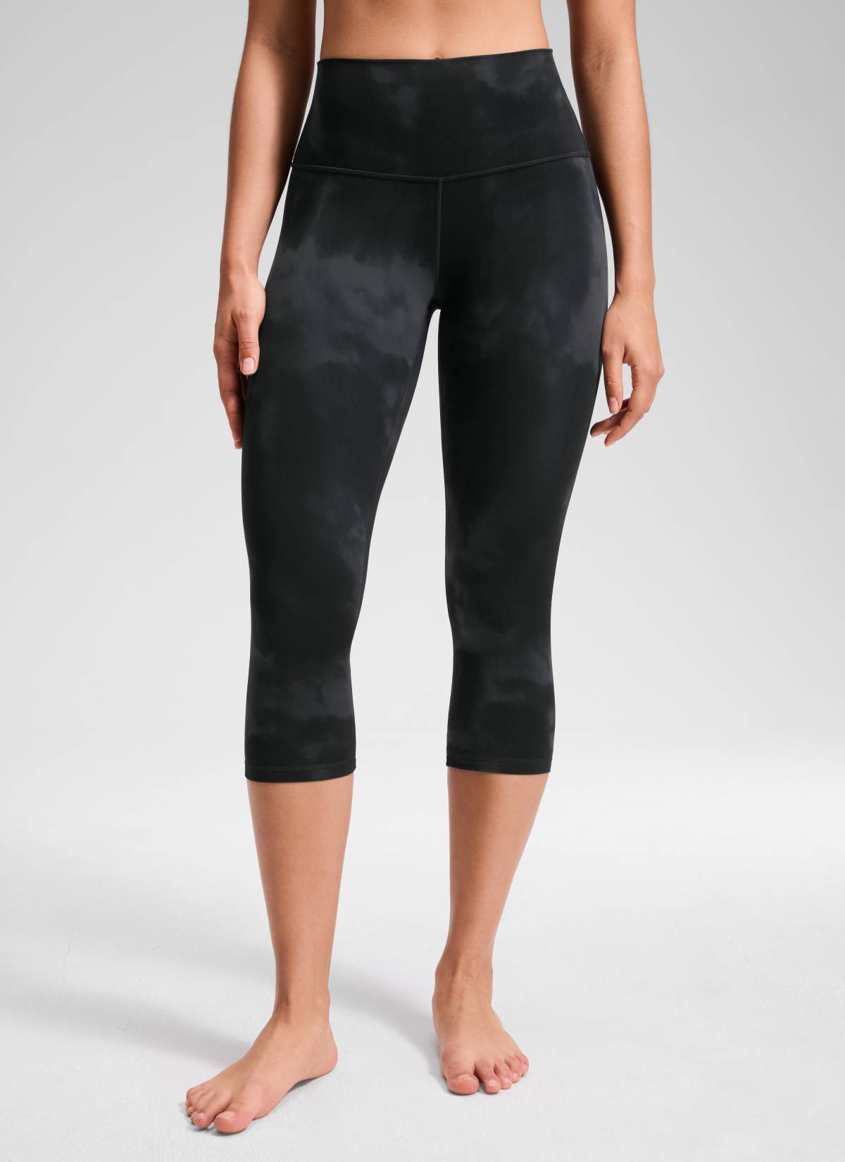 CRZ YOGA Butterluxe Leggings de Yoga de Tiro Alto para Mujer Flores De Tinte Negro