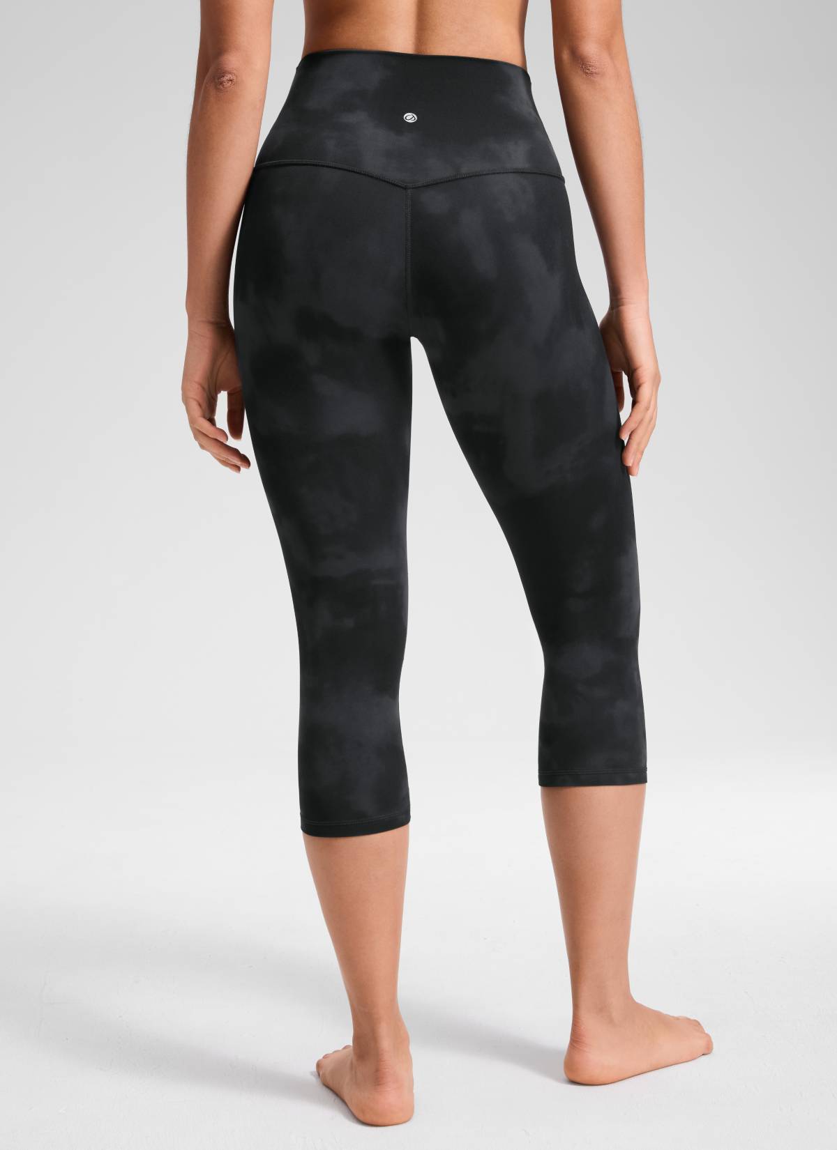 CRZ YOGA Butterluxe Leggings de Yoga de Tiro Alto para Mujer Flores De Tinte Negro