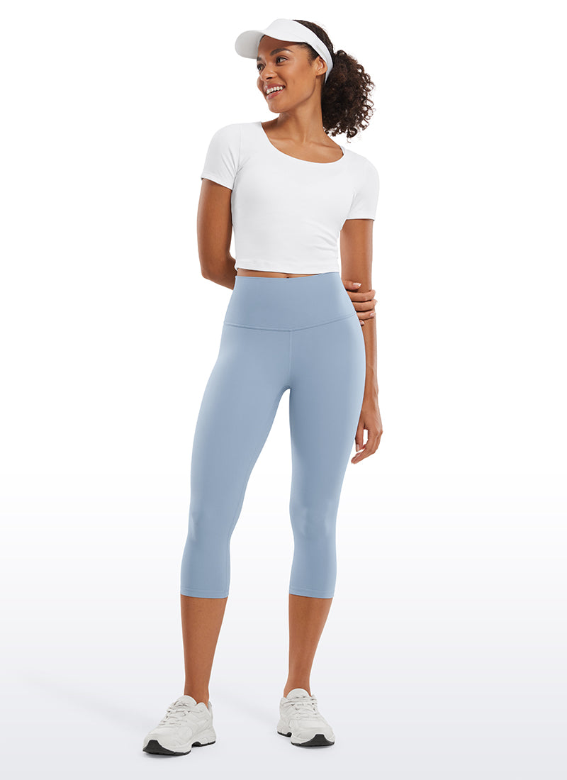 CRZ YOGA Butterluxe Leggings de Yoga de Tiro Alto para Mujer Batista Azul