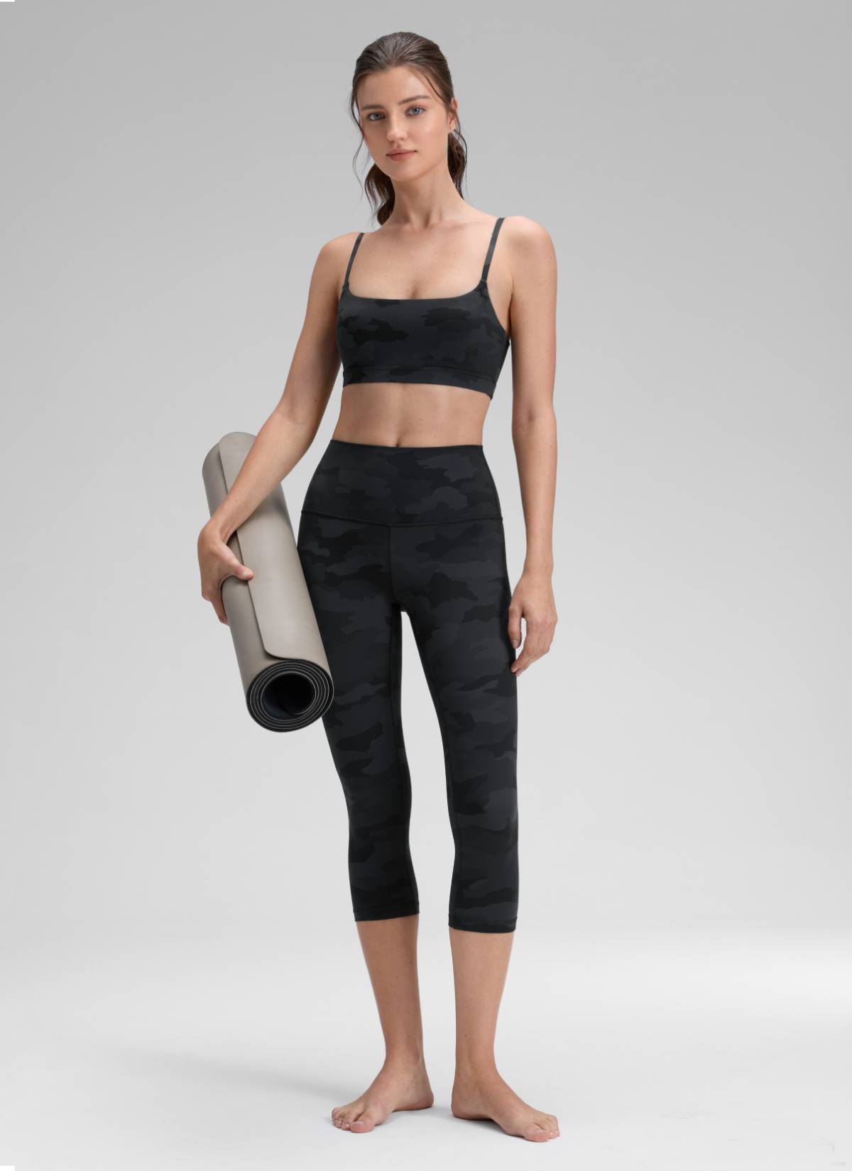 CRZ YOGA Butterluxe Leggings de Yoga de Tiro Alto para Mujer Gris oscuro Camuflaje 2