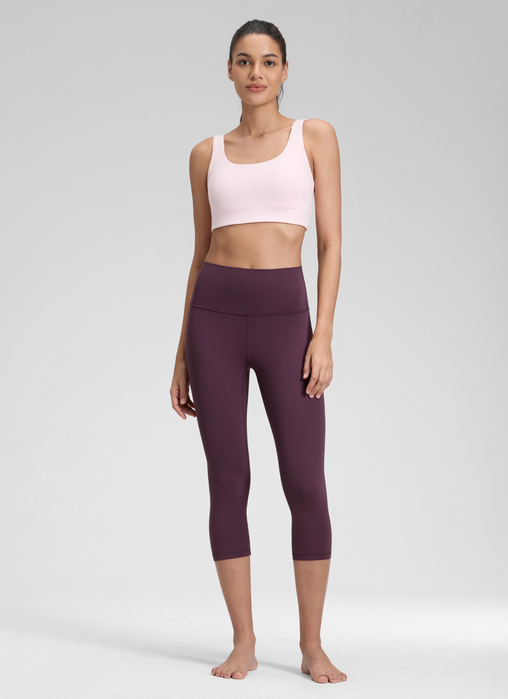 CRZ YOGA Butterluxe Leggings de Yoga de Tiro Alto para Mujerde 19 Pulgadas Deep Purple