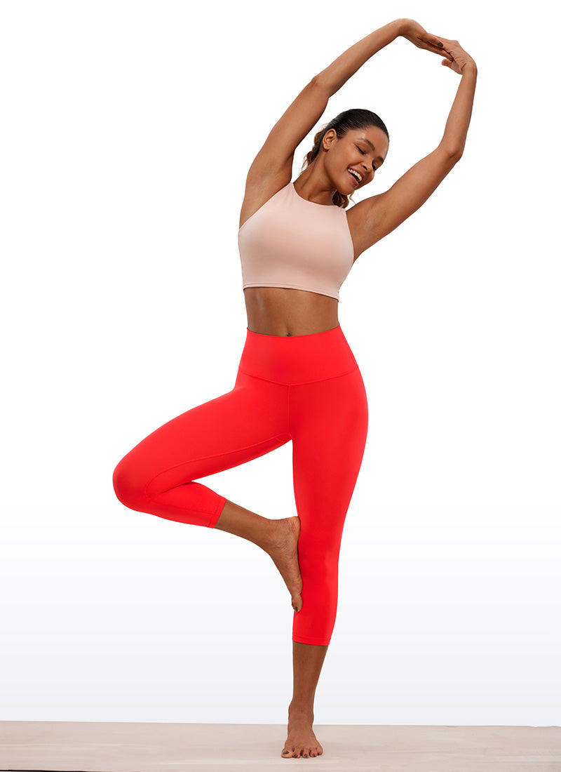 CRZ YOGA Butterluxe Leggings de Tiro Alto de 21 Pulgadas para Mujer Rojo oscuro