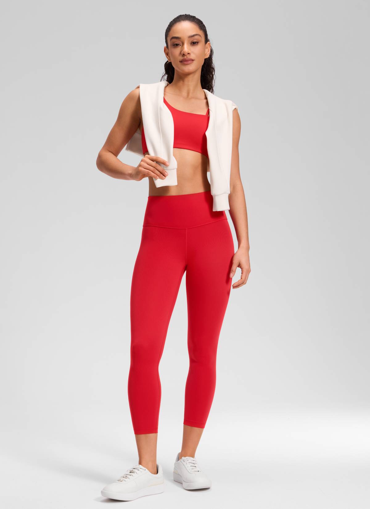 CRZ YOGA Butterluxe Leggings de Tiro Alto de 23 Pulgadas para Mujer Rojo Aurora