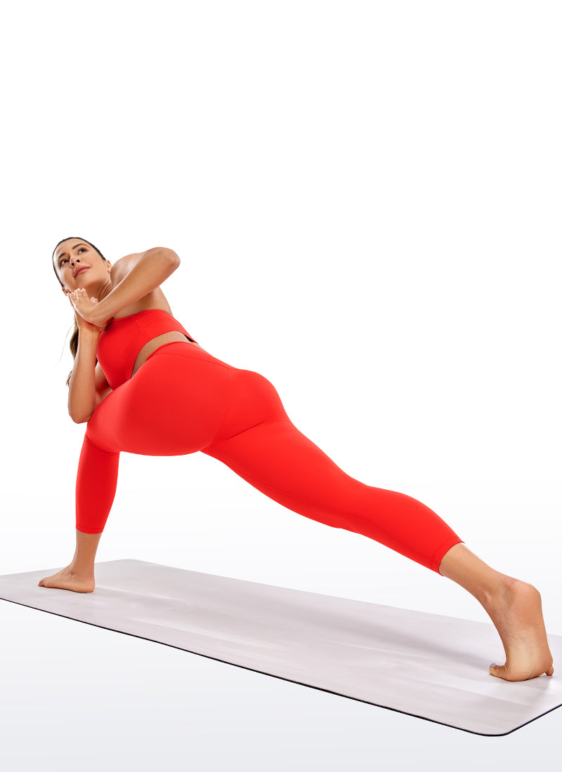 CRZ YOGA Butterluxe Leggings de Tiro Alto de 23 Pulgadas para Mujer Rojo oscuro