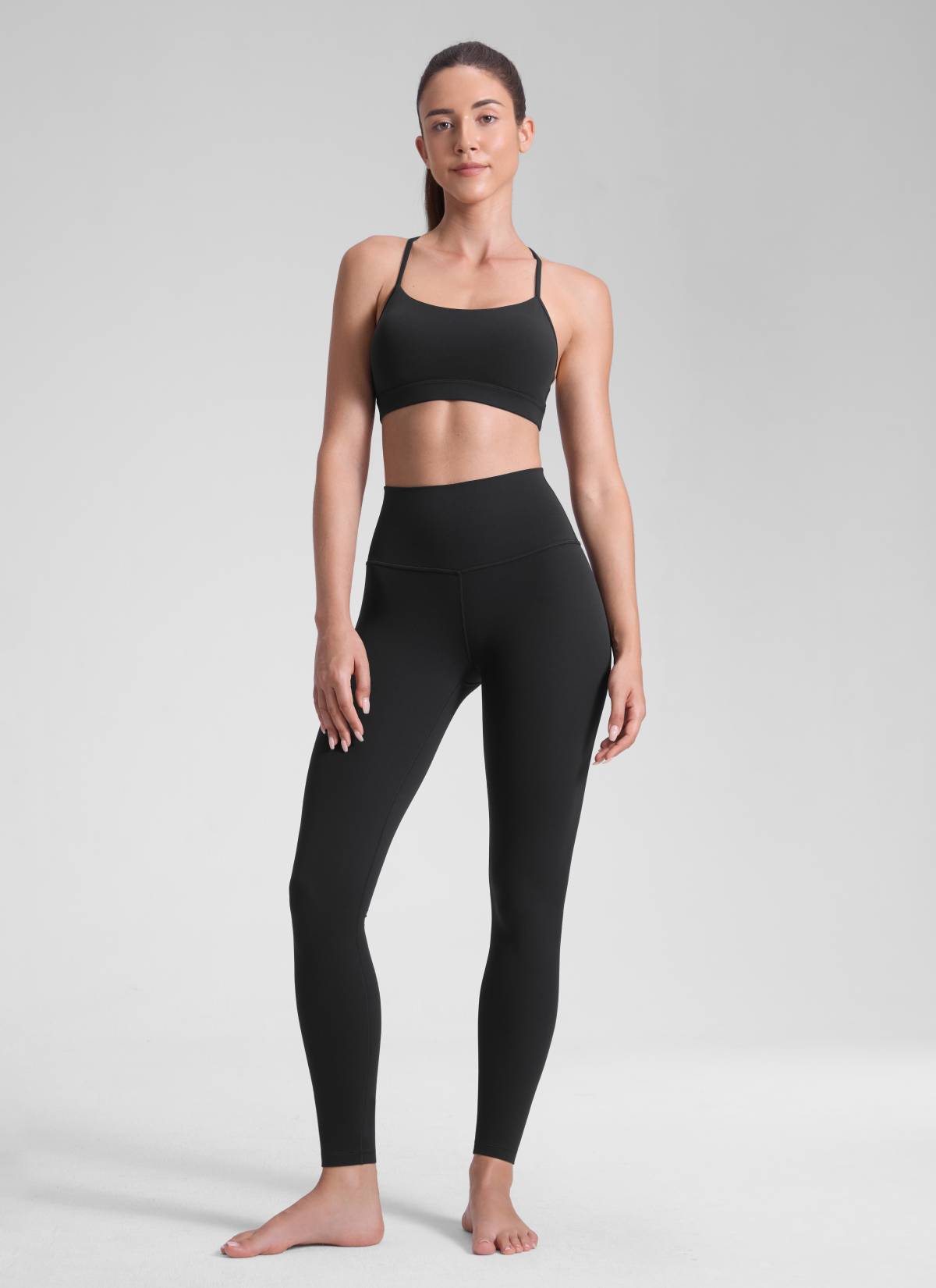CRZ YOGA Butterluxe Leggings de Yoga de Tiro Alto para Mujer Negro @model_info:Malisa
