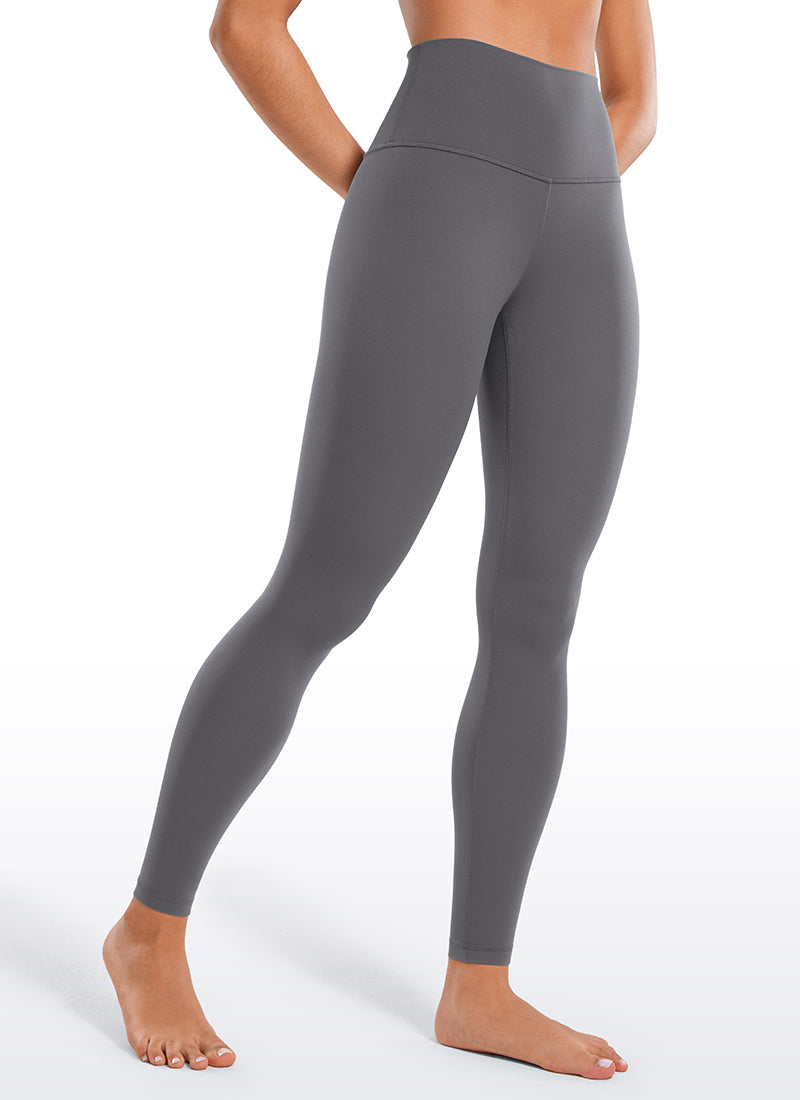 CRZ YOGA Butterluxe Leggings de Yoga de Tiro Alto para Mujer Carbono oscuro