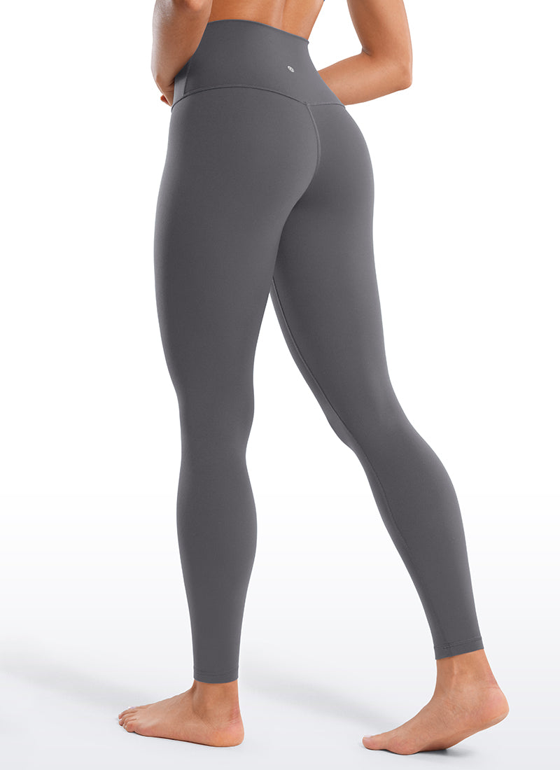 CRZ YOGA Butterluxe Leggings de Yoga de Tiro Alto para Mujer Carbono oscuro