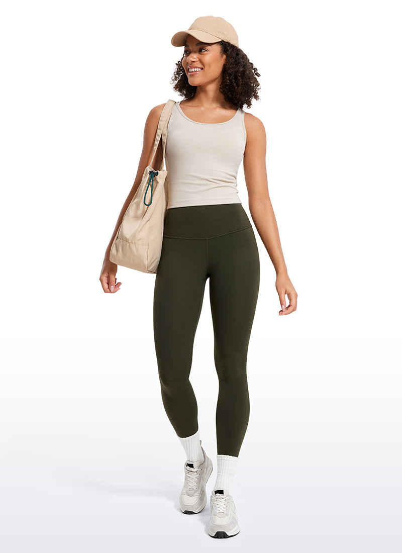 CRZ YOGA Butterluxe Leggings de Yoga de Tiro Alto para Mujer Verde Oliva @model_info:Fiona