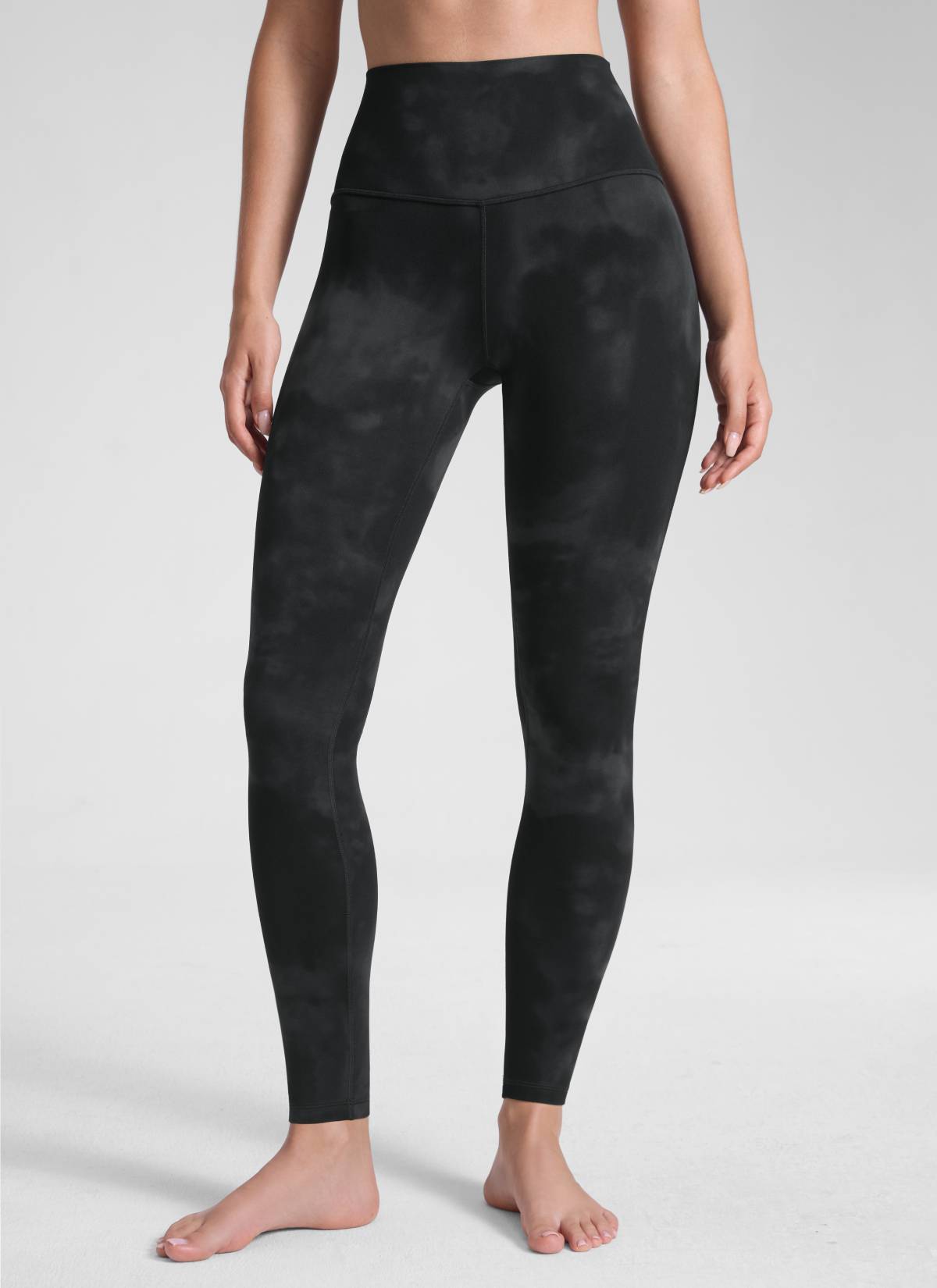 CRZ YOGA Butterluxe Leggings de Yoga de Tiro Alto para Mujer Flores De Tinte Negro