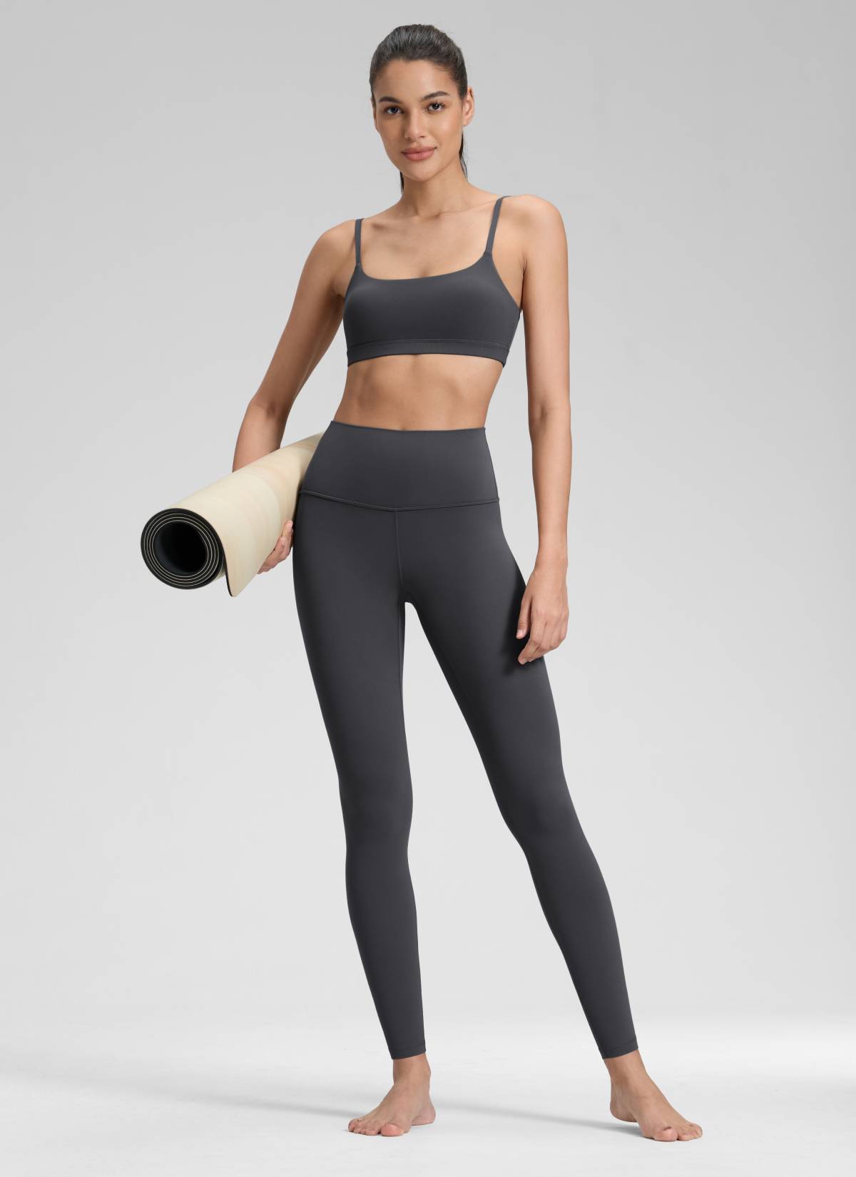 CRZ YOGA Butterluxe Leggings de Yoga de Tiro Alto para Mujer Gris misterioso