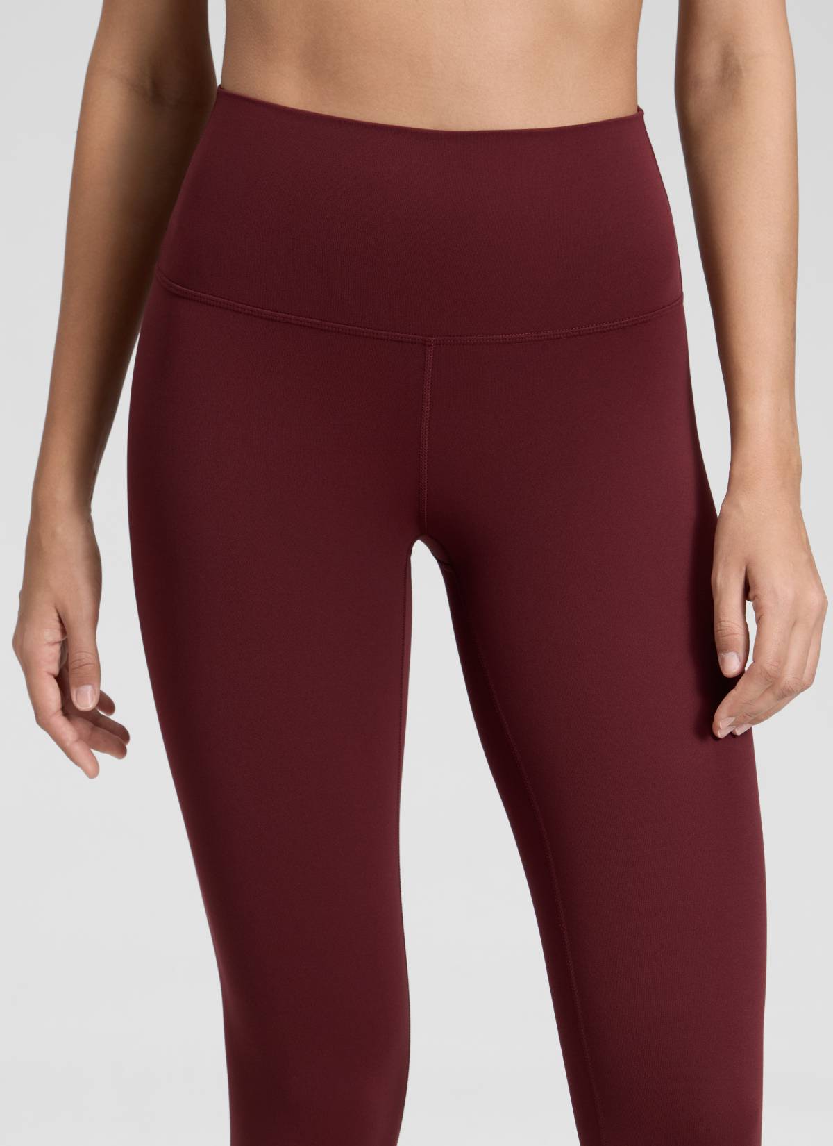 CRZ YOGA Butterluxe Leggings de Yoga de Tiro Alto para Mujer Merlot Rojo @model_info:Jenna