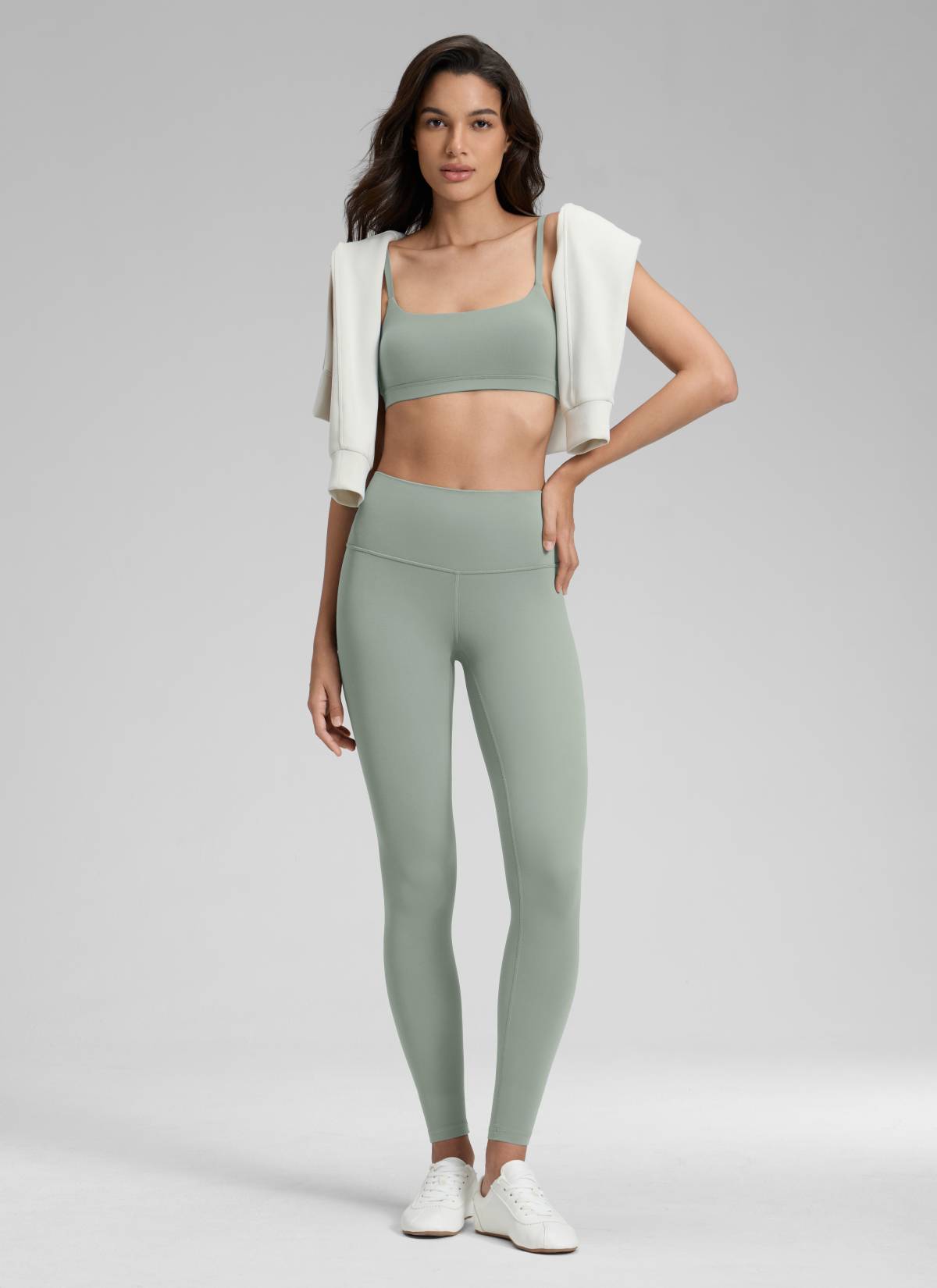CRZ YOGA Butterluxe Leggings de Yoga de Tiro Alto para Mujer Tribunal de Green Palm