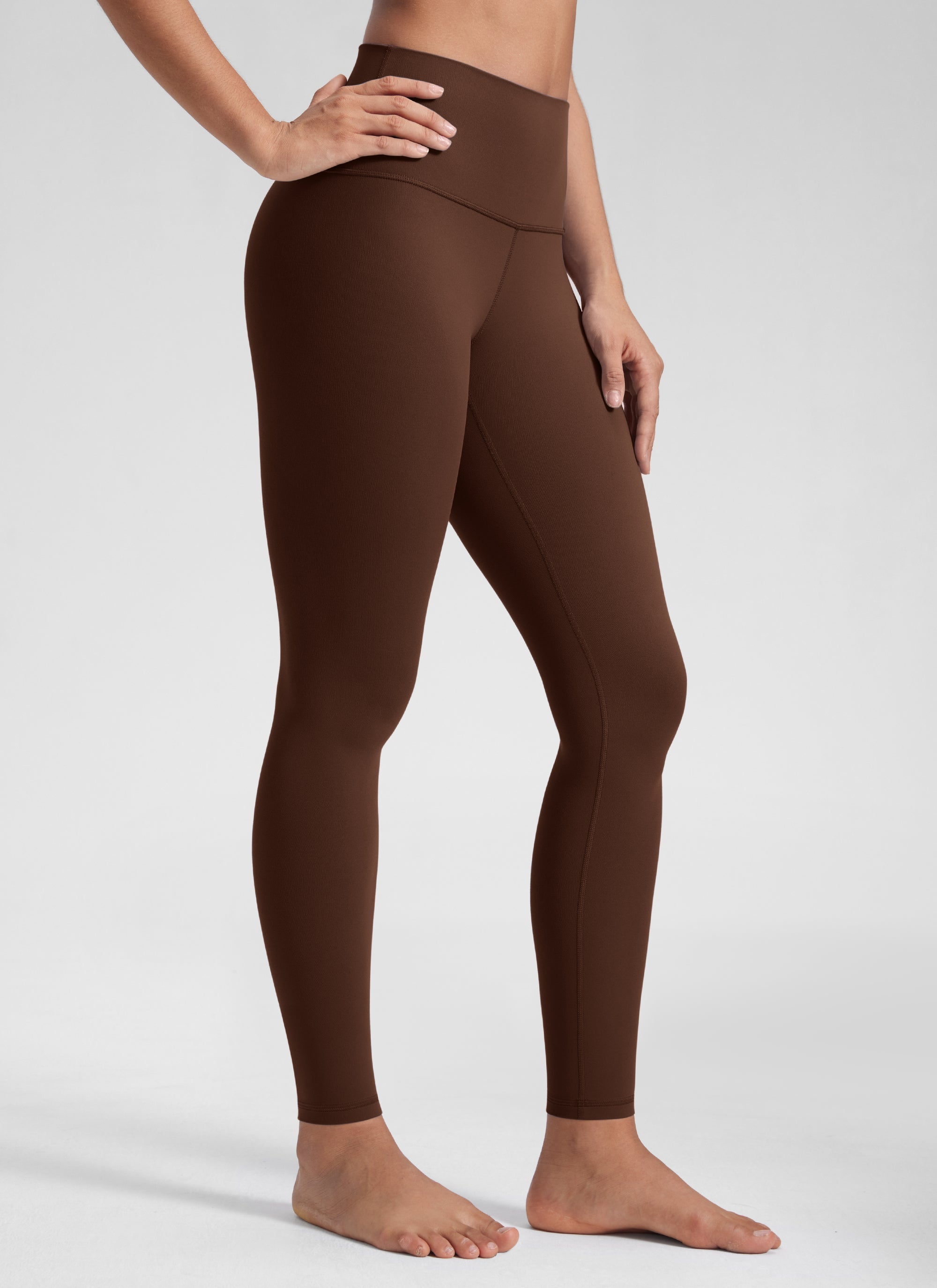 CRZ YOGA Butterluxe Leggings de Yoga de Tiro Alto para Mujer Marrón Lava