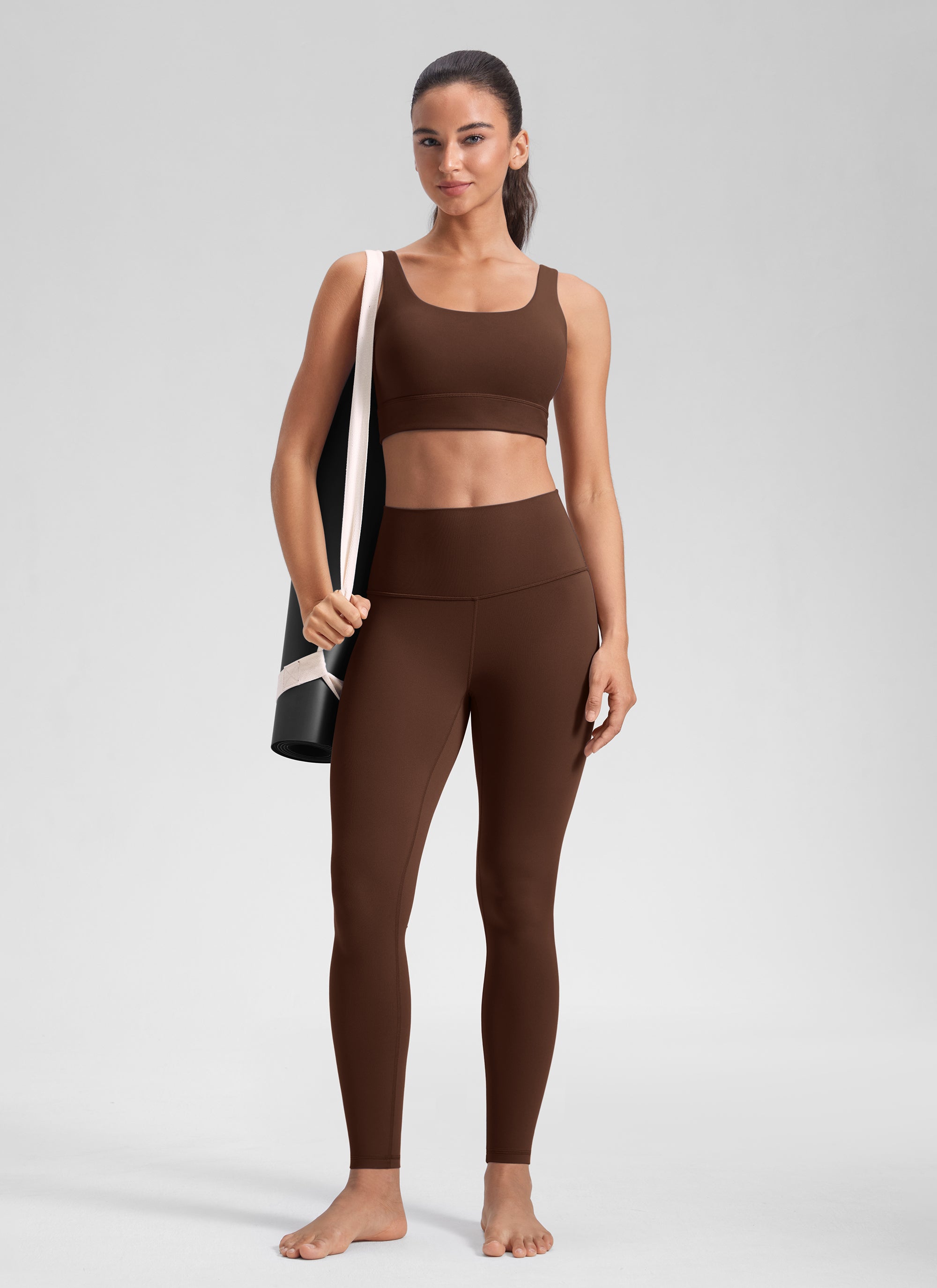 CRZ YOGA Butterluxe Leggings de Yoga de Tiro Alto para Mujer Marrón Lava