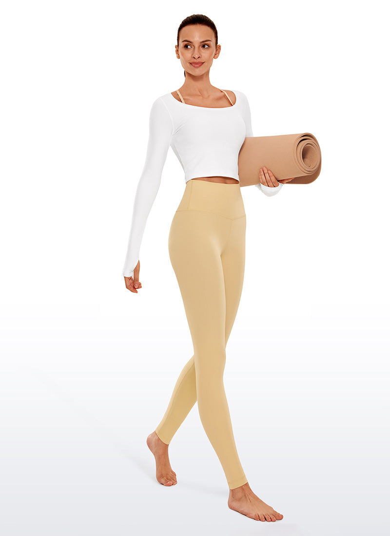 Butterluxe CRZ YOGA Leggings de Yoga de Tiro Alto para Mujer Batido De Bronceado