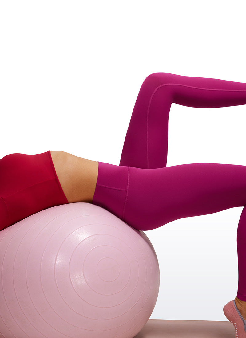 Butterluxe CRZ YOGA Leggings de Yoga de Tiro Alto para Mujer Magenta Púrpura