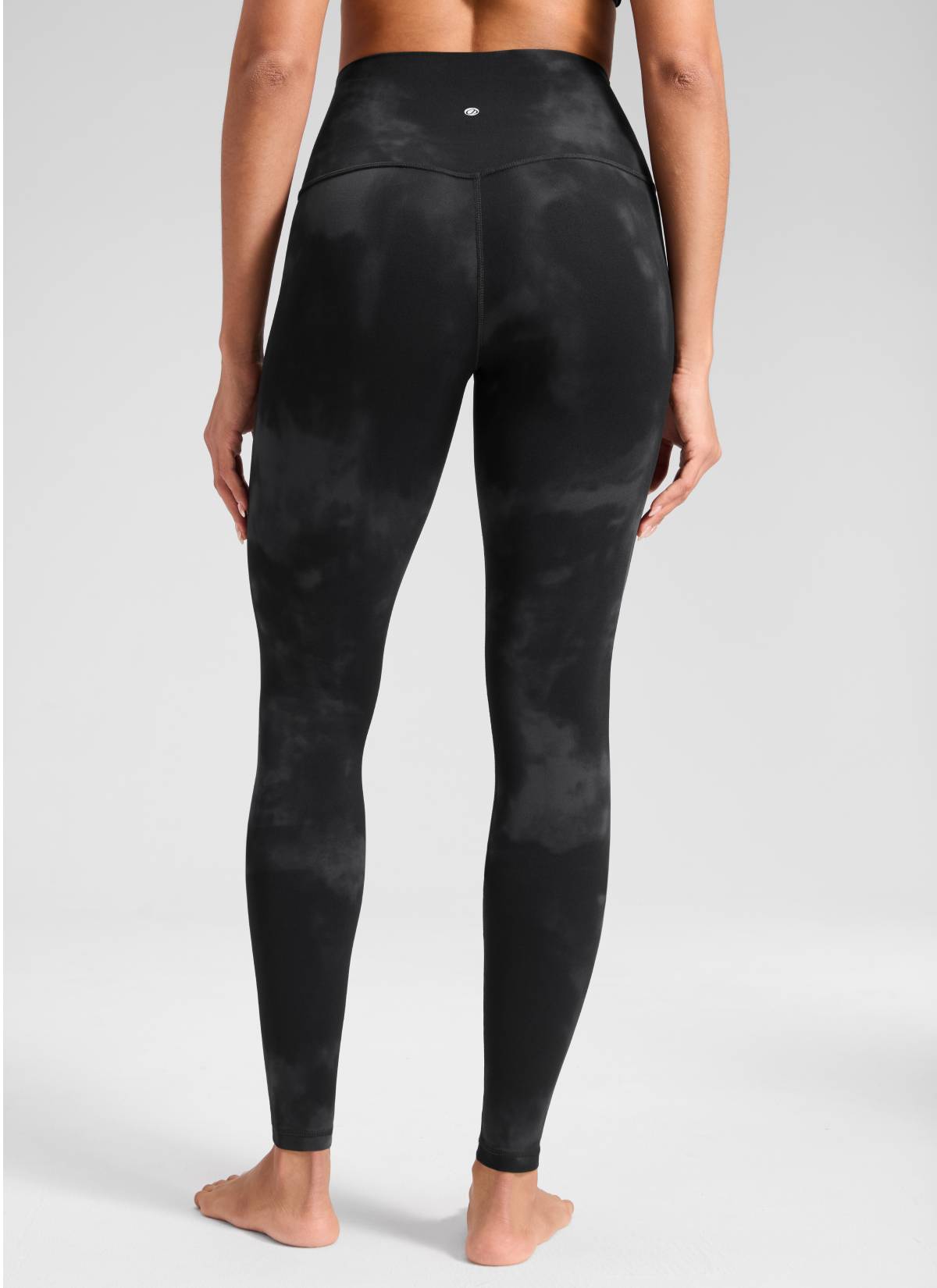 Butterluxe CRZ YOGA Leggings de Yoga de Tiro Alto para Mujer Flores De Tinte Negro