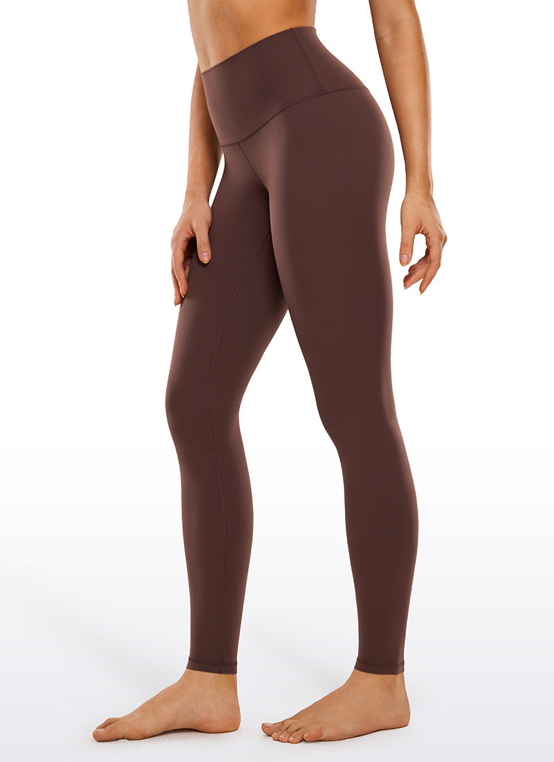 Butterluxe CRZ YOGA Leggings de Yoga de Tiro Alto para Mujer Gris pardo