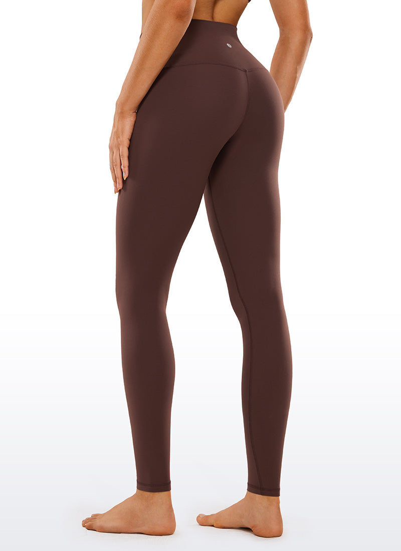 Butterluxe CRZ YOGA Leggings de Yoga de Tiro Alto para Mujer Gris pardo