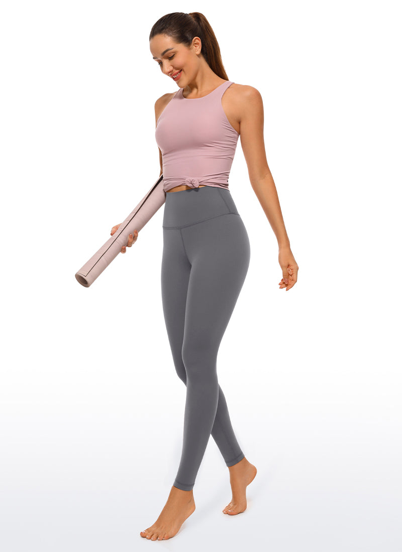 Butterluxe CRZ YOGA Leggings de Yoga de Tiro Alto para Mujer Carbono oscuro