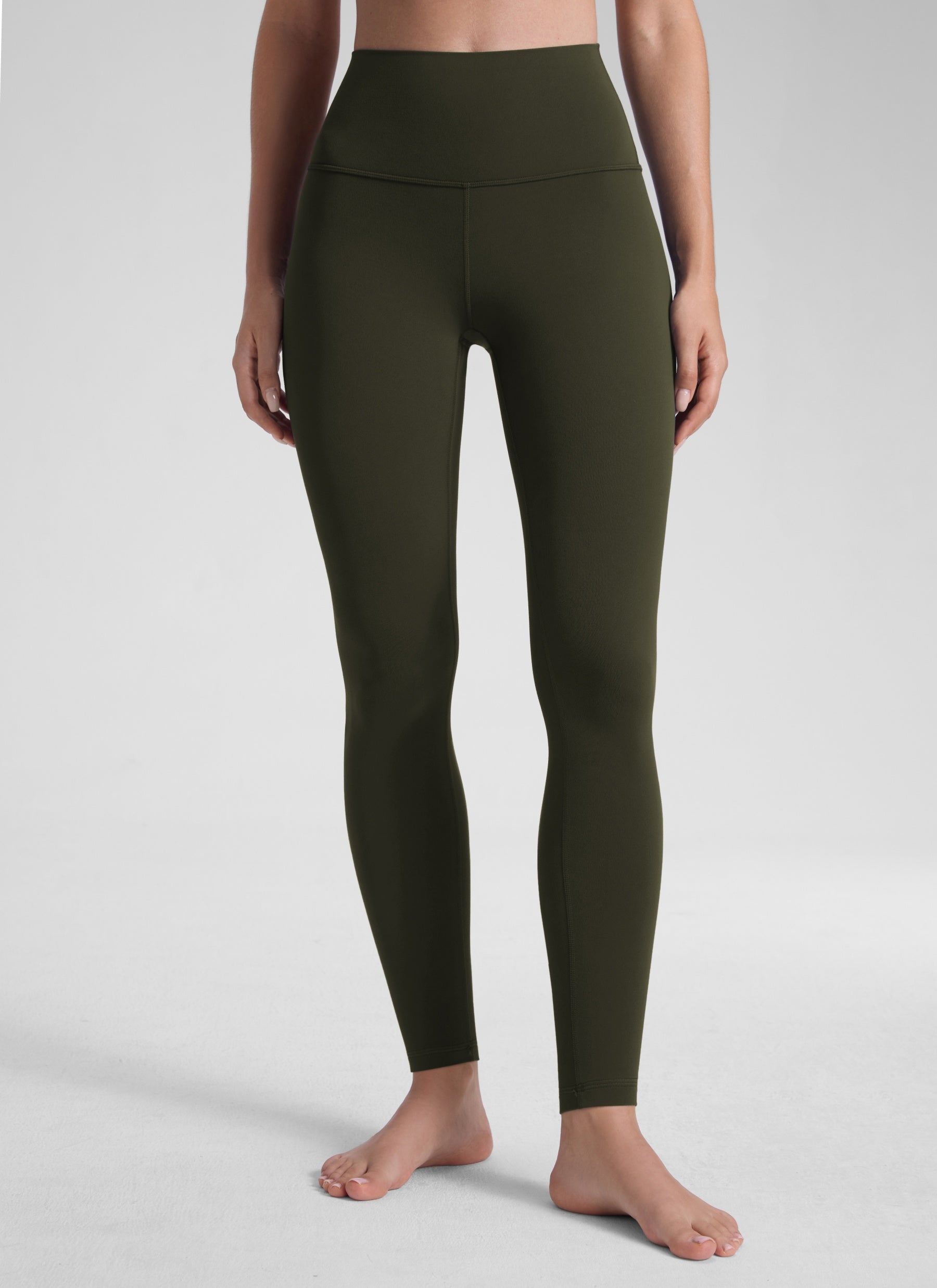 Butterluxe CRZ YOGA Leggings de Yoga de Tiro Alto para Mujer Verde Oliva