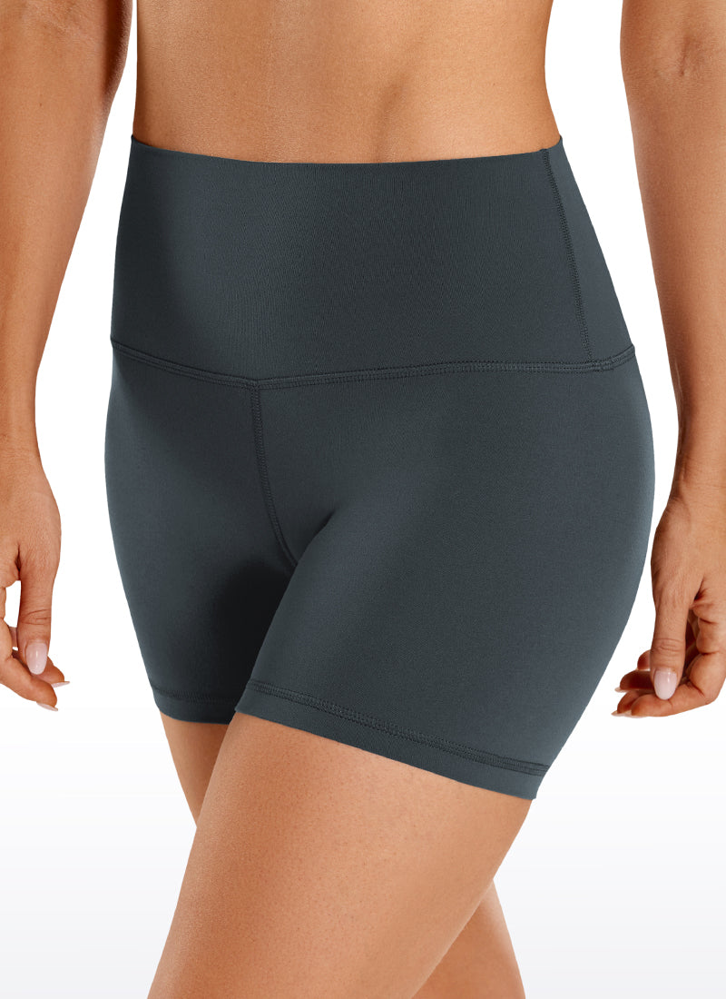 CRZ YOGA  Butterluxe Leggings Cortos con Cintura Alta de 4 Pulgadas Verde oscuro