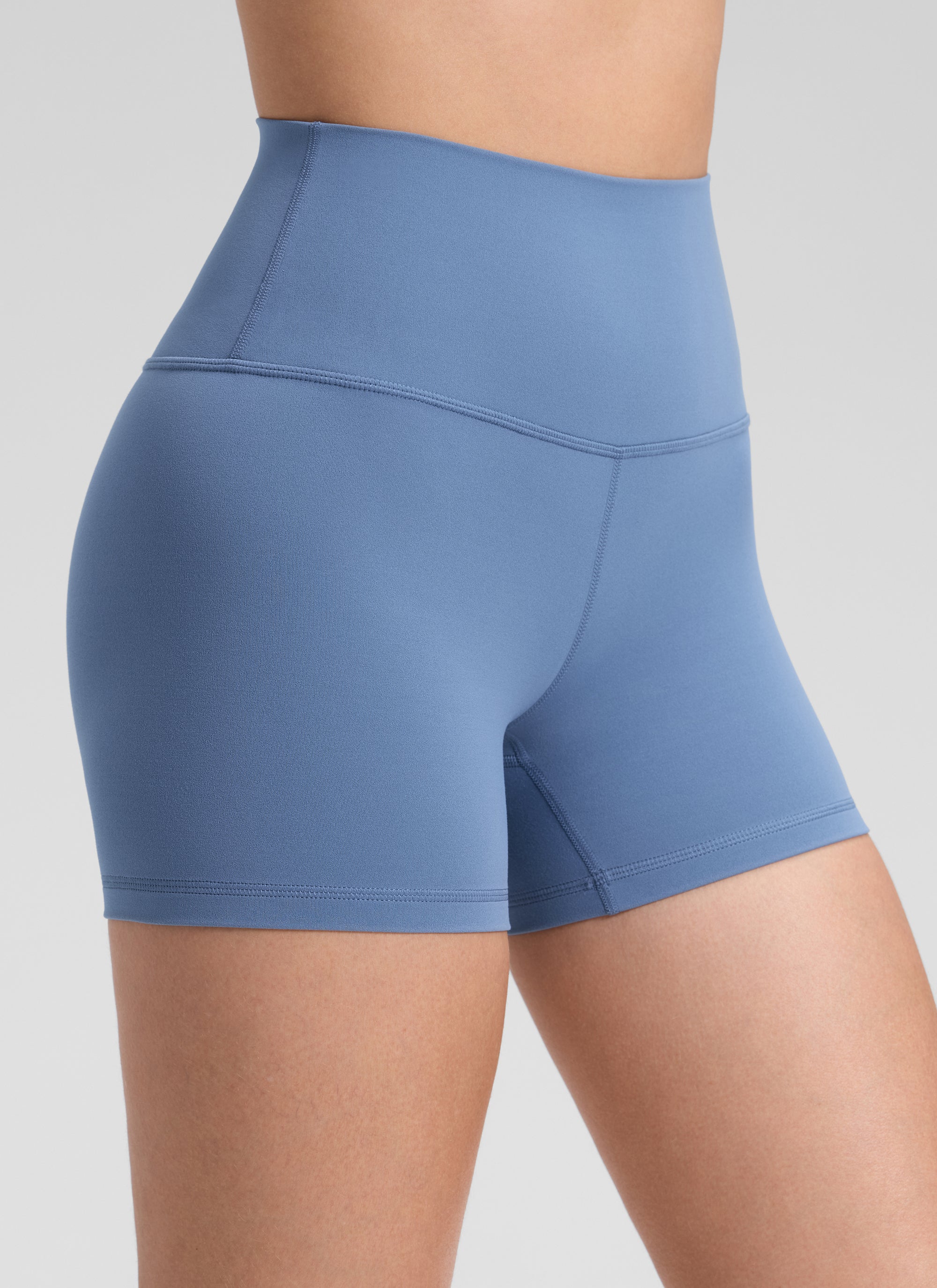 CRZ YOGA  Butterluxe Leggings Cortos con Cintura Alta de 4 Pulgadas Oasis Azul