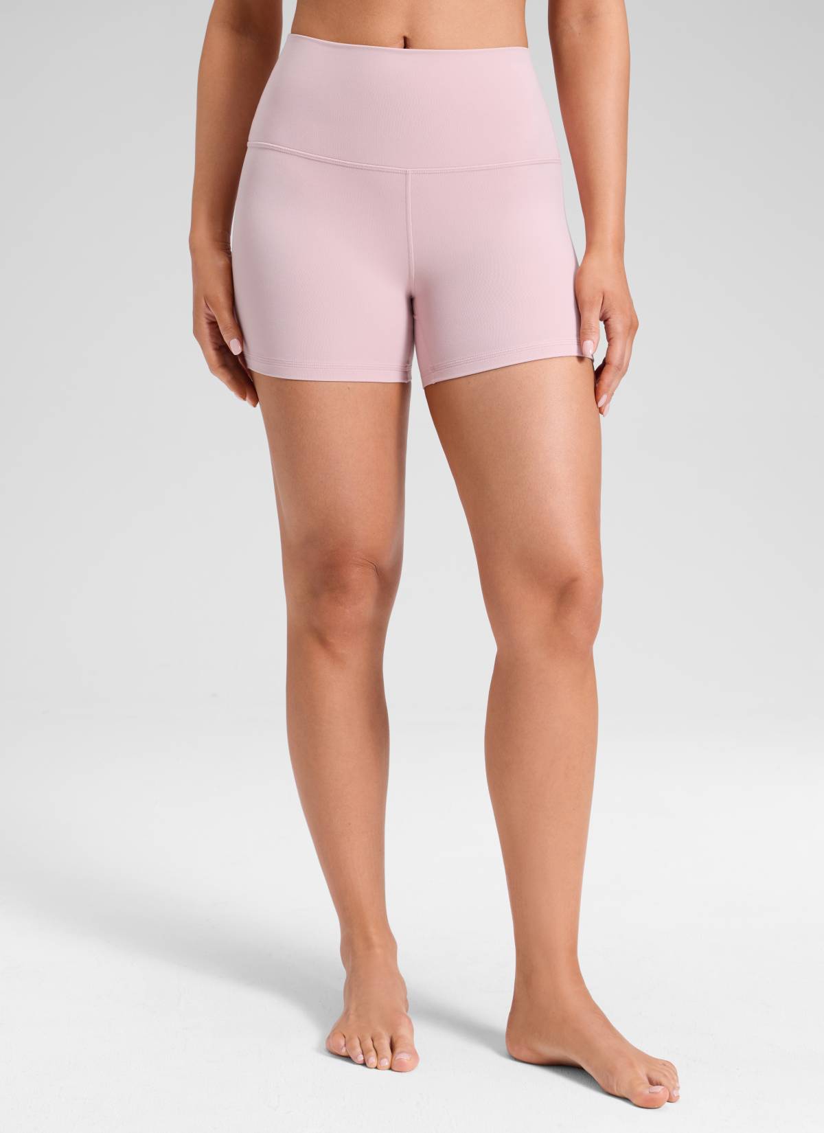 CRZ YOGA  Butterluxe Leggings Cortos con Cintura Alta de 4 Pulgadas Haze Rosa