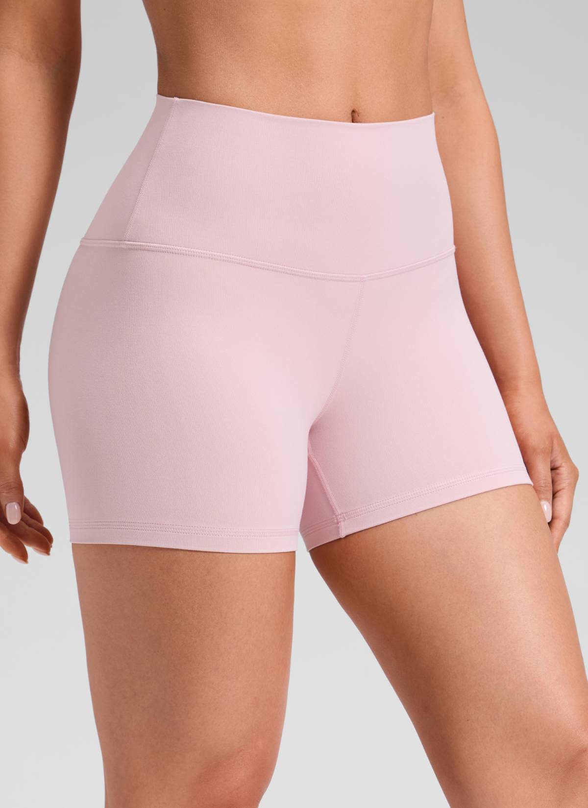 CRZ YOGA  Butterluxe Leggings Cortos con Cintura Alta de 4 Pulgadas Haze Rosa