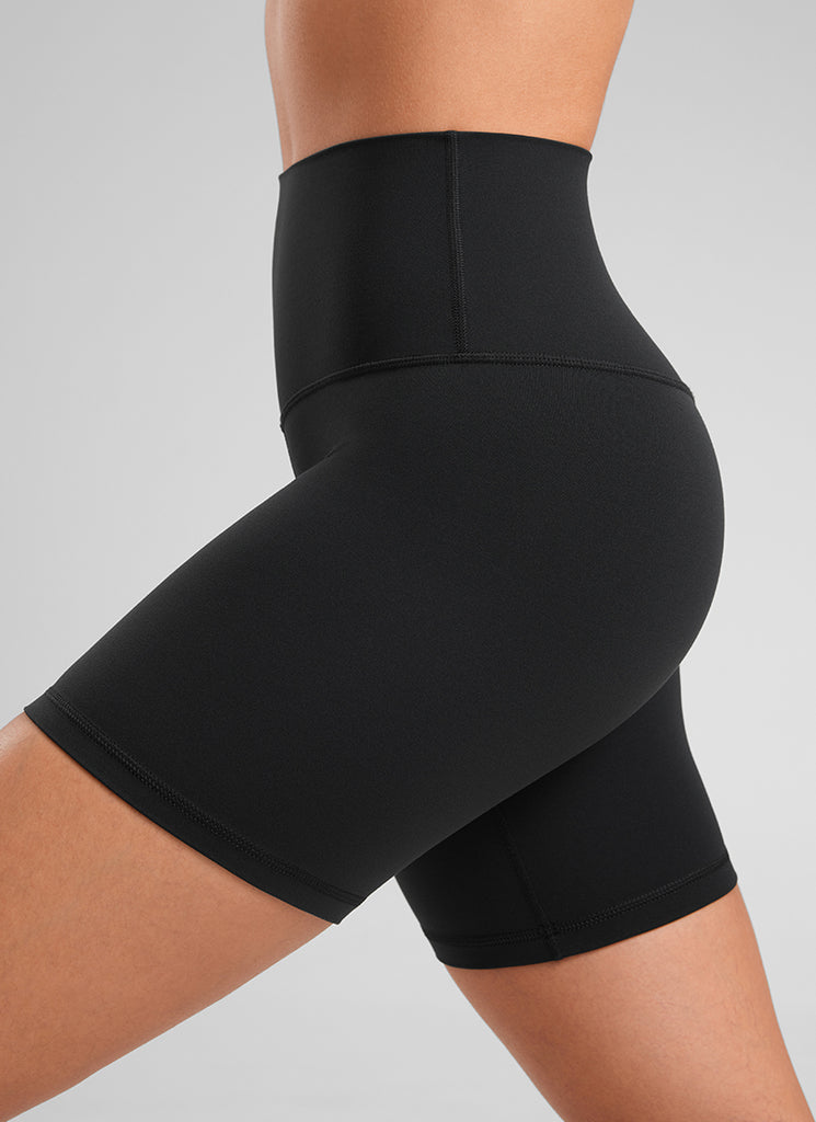 CRZ YOGA Butterluxe Leggings Cortos de Yoga con Cintura Alta de 6 Pulgadas para Mujer Negro