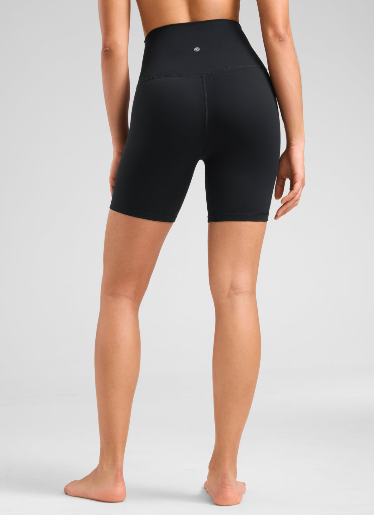 CRZ YOGA Leggings Cortos de Yoga con Cintura Alta para Mujer Negro